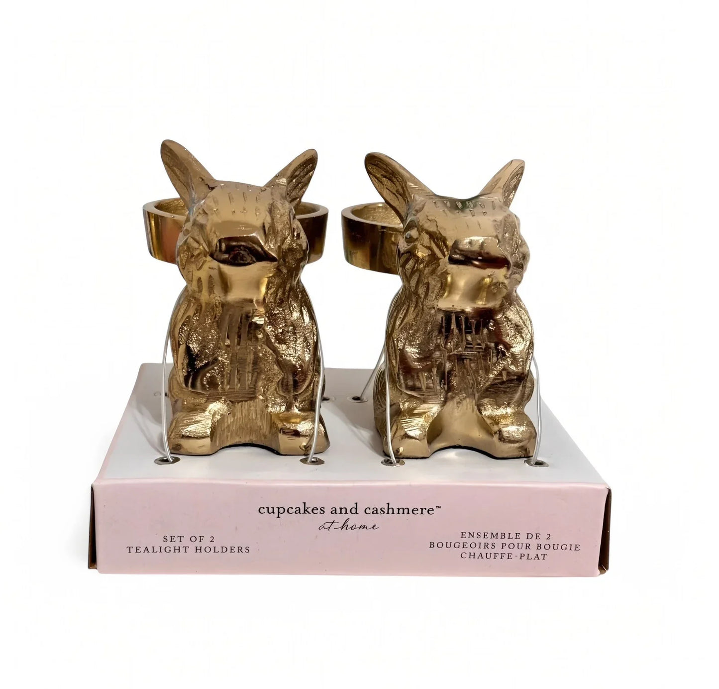 Cupcakes and Cashmere Gold Rabbit Bunny Candle Holder Spring Easter Viral Decor - Trendiez U ♥ 