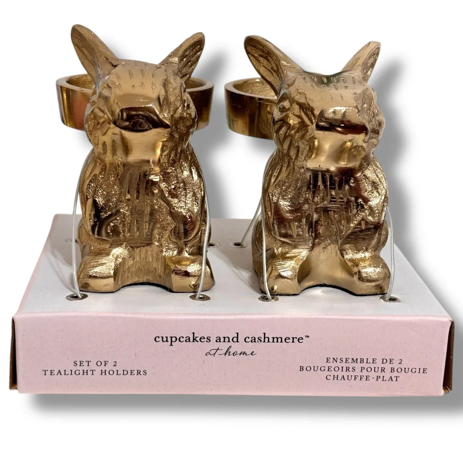 Cupcakes and Cashmere Gold Rabbit Bunny Candle Holder Spring Easter Viral Decor - Trendiez U ♥ 