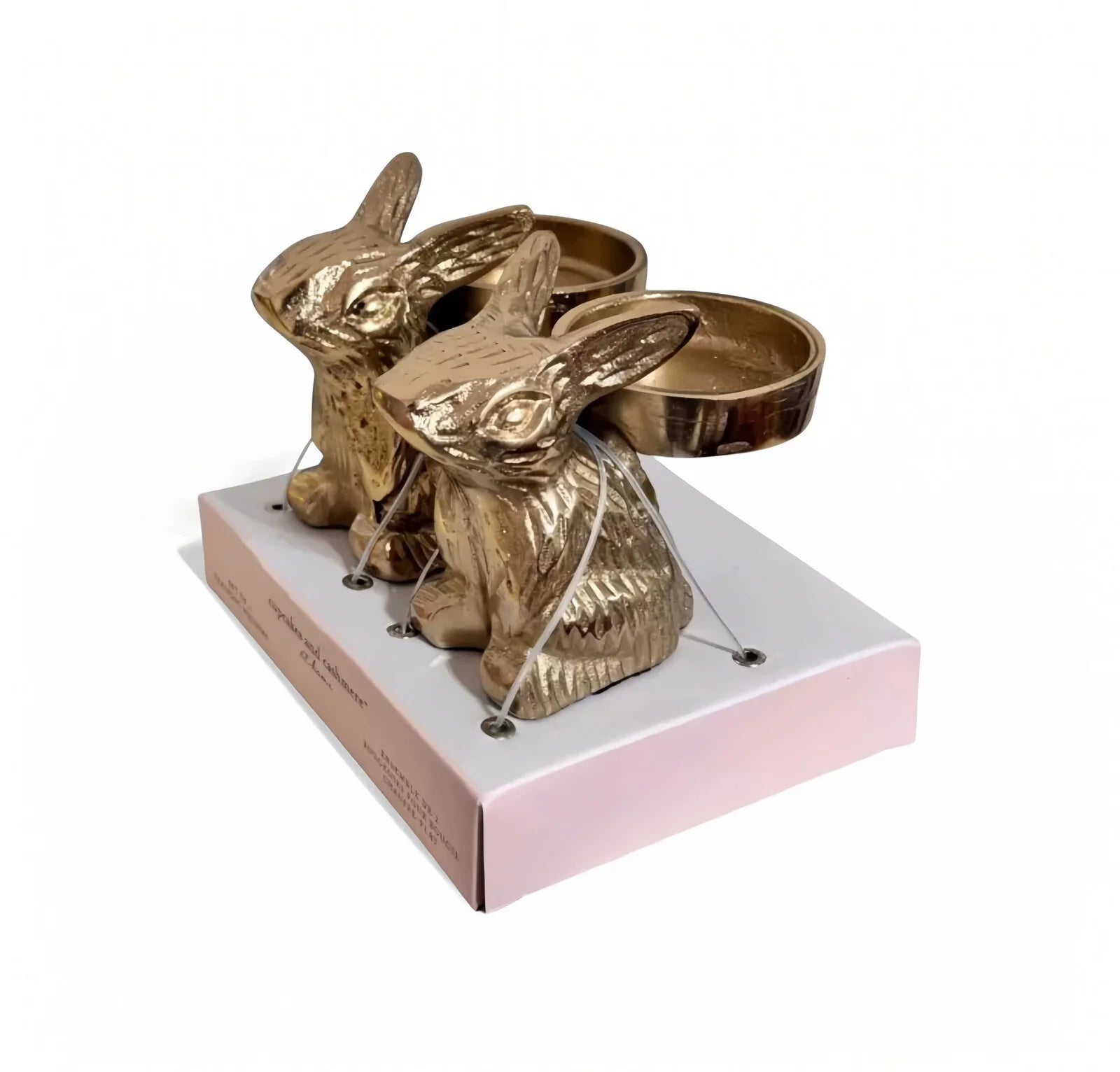 Cupcakes and Cashmere Gold Rabbit Bunny Candle Holder Spring Easter Viral Decor - Trendiez U ♥ 