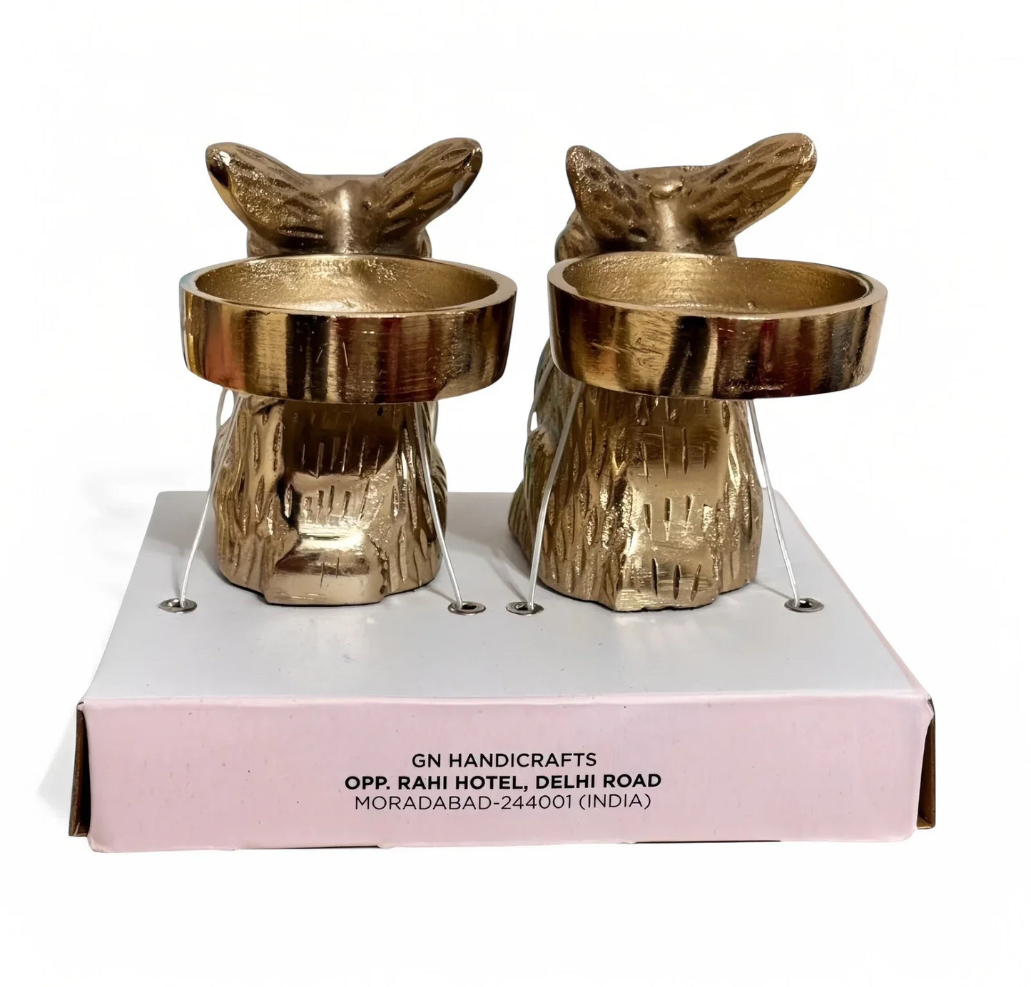 Cupcakes and Cashmere Gold Rabbit Bunny Candle Holder Spring Easter Viral Decor - Trendiez U ♥ 