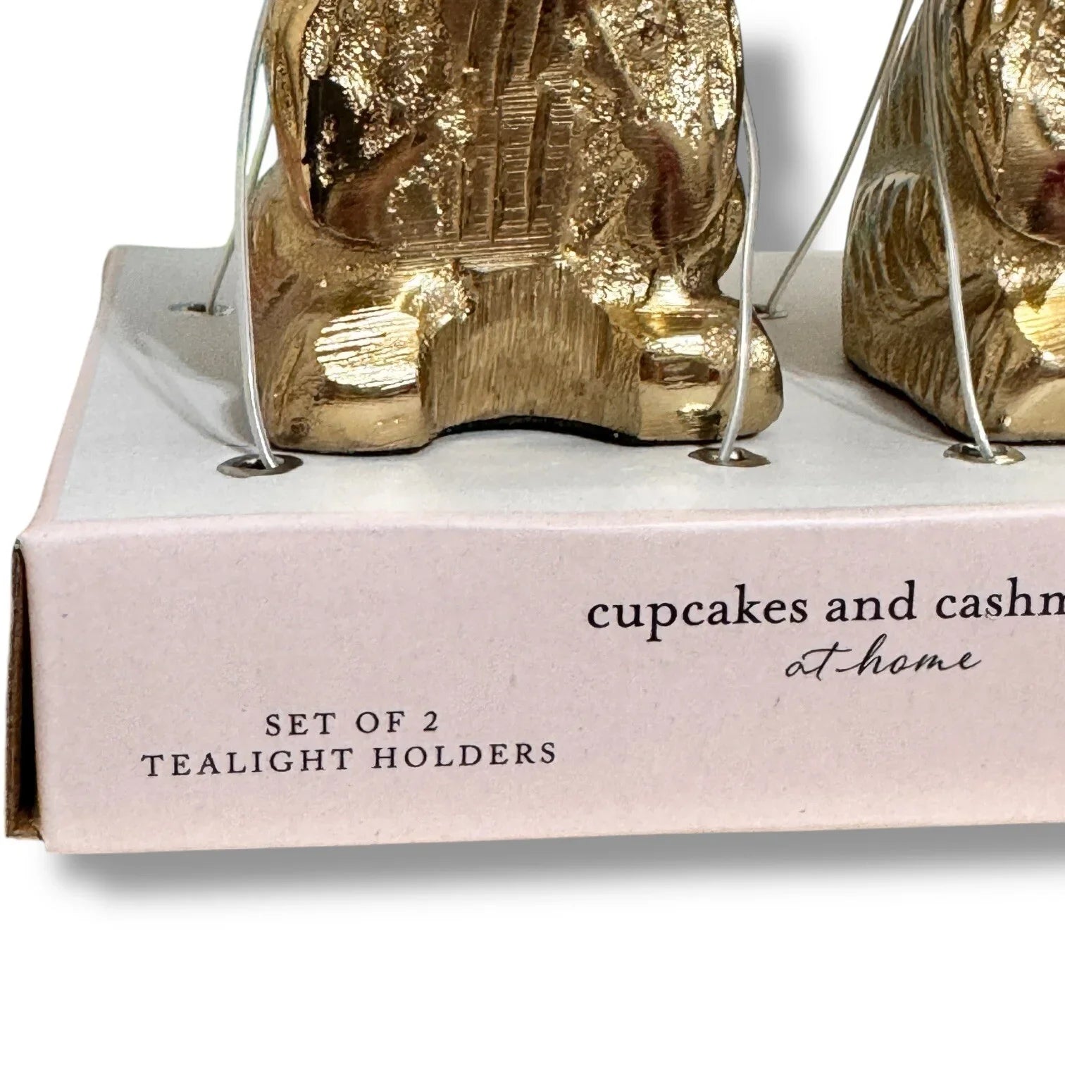 Cupcakes and Cashmere Gold Rabbit Bunny Candle Holder Spring Easter Viral Decor - Trendiez U ♥ 