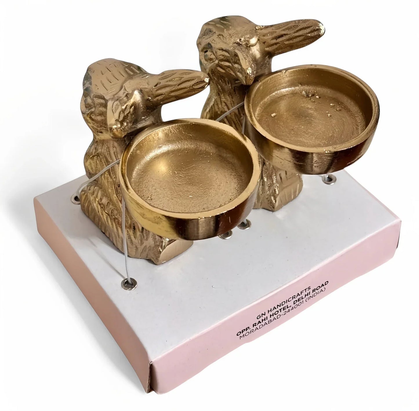 Cupcakes and Cashmere Gold Rabbit Bunny Candle Holder Spring Easter Viral Decor - Trendiez U ♥ 