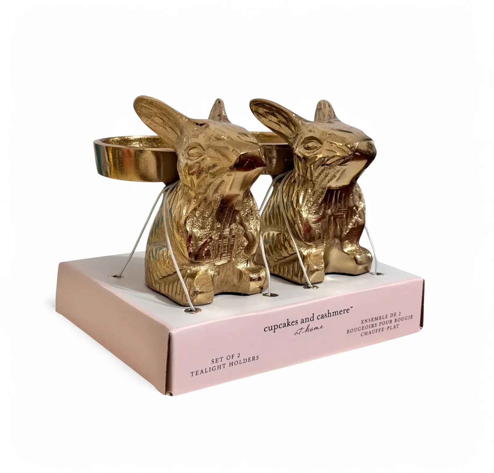 Cupcakes and Cashmere Gold Rabbit Bunny Candle Holder Spring Easter Viral Decor - Trendiez U ♥ 