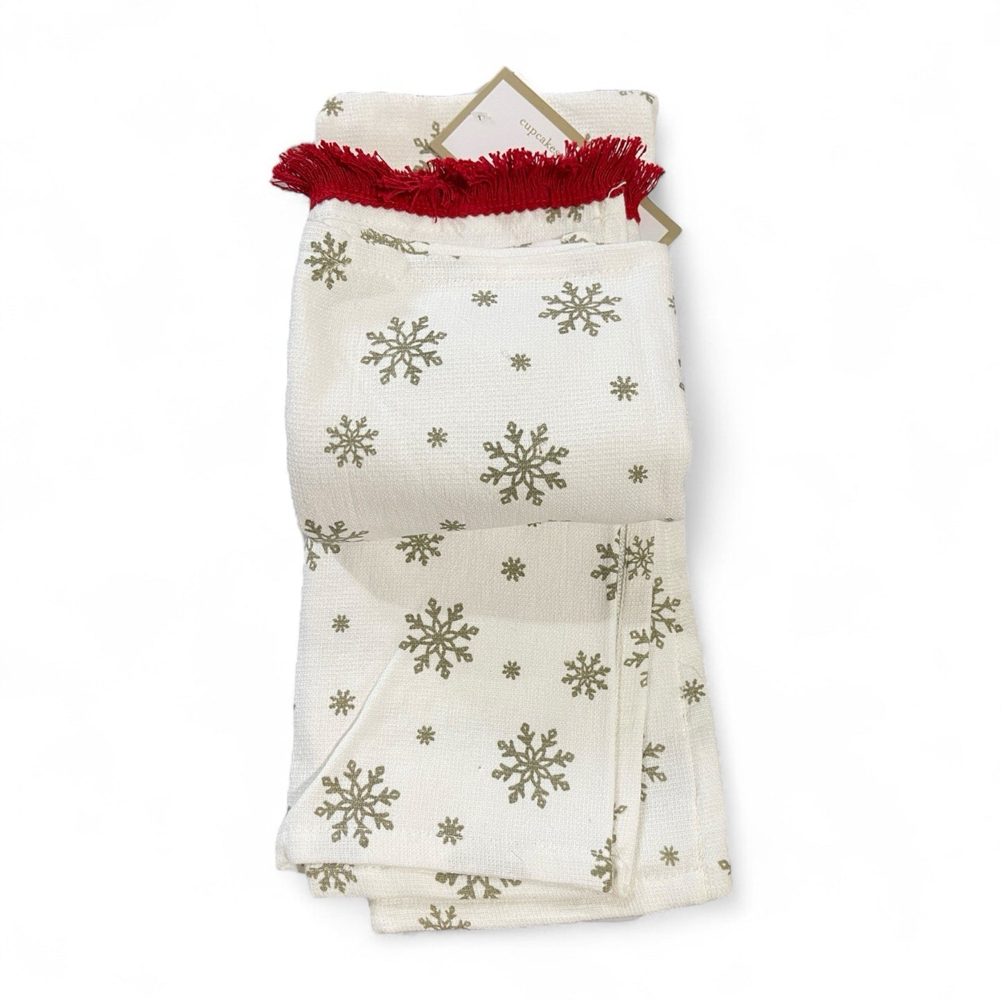 Cupcakes and Cashmere Kitchen Towel Set — 3pc, Nutcracker Embroidered, Fringed Trim - Trendiez U ♥ 