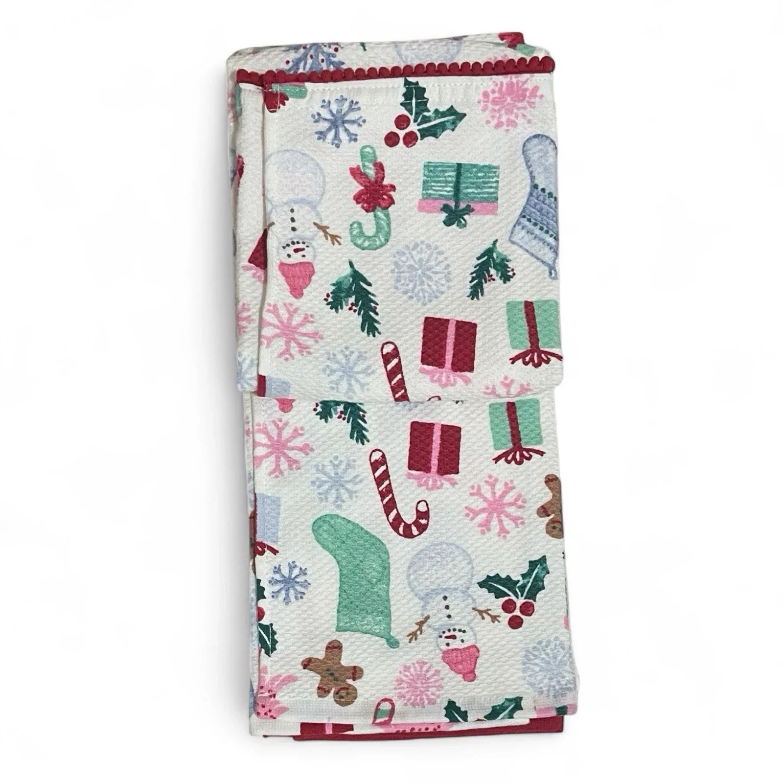 Cupcakes and Cashmere Kitchen Towel Set of 3 Gingerbread Candy Cane Christmas - Trendiez U ♥ 