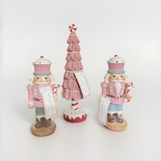Cupcakes and Cashmere Nutcracker Christmas Tree Set Pastel Pink Pinkmas Holiday - Trendiez U ♥ 
