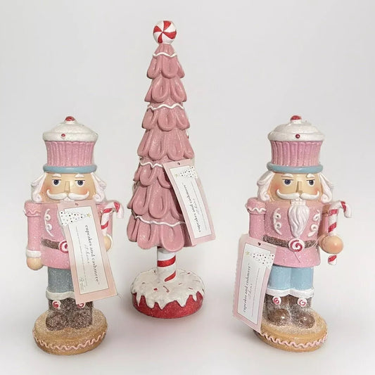 Cupcakes and Cashmere Nutcracker Christmas Tree Set Pastel Pink Pinkmas Holiday - Trendiez U ♥ 