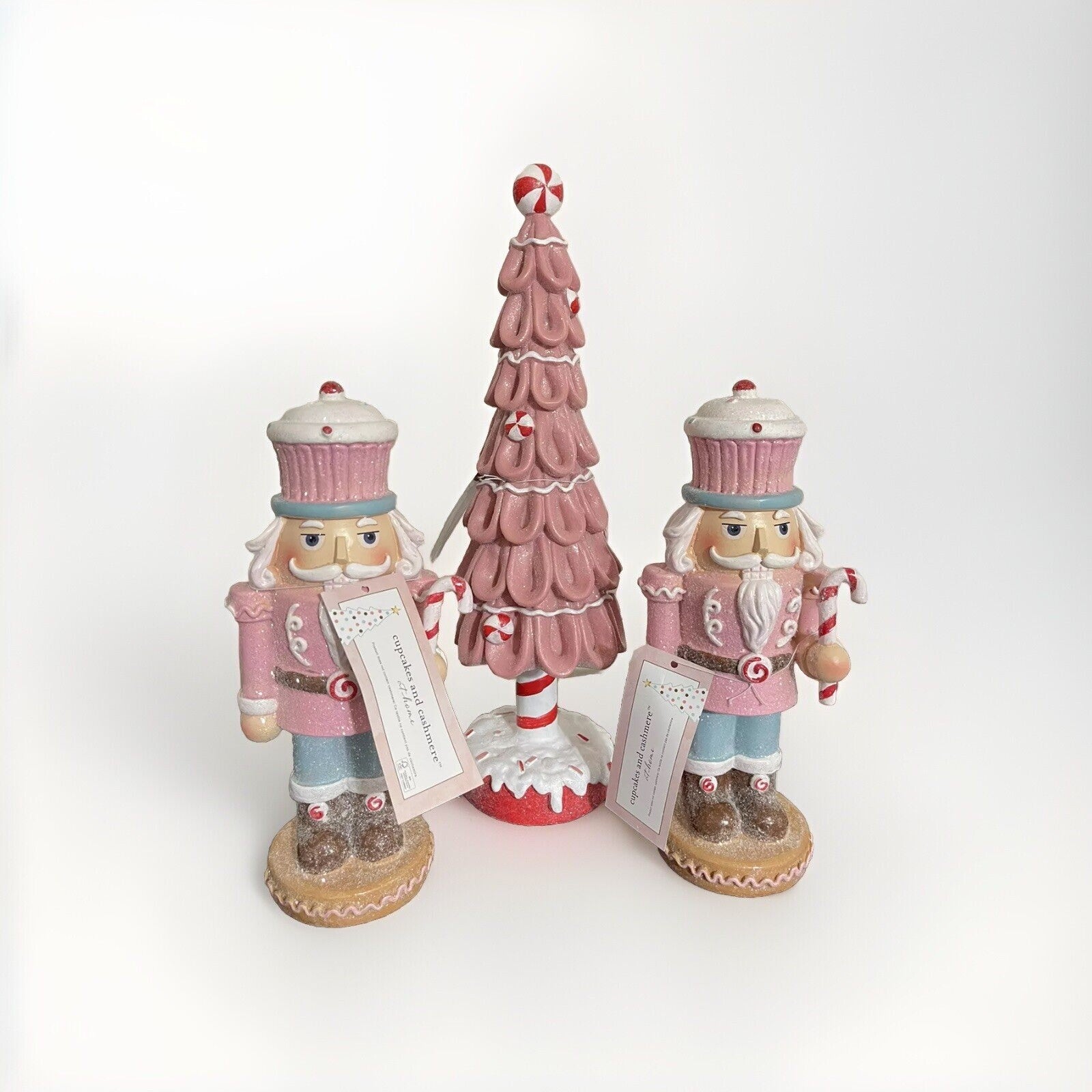 Cupcakes and Cashmere Nutcracker Christmas Tree Set Pastel Pink Pinkmas Holiday - Trendiez U ♥ 