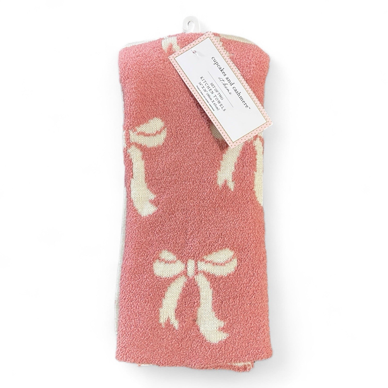 Cupcakes and Cashmere Pastel Pink Knit Kitchen Towel Set - Trendiez U ♥ 