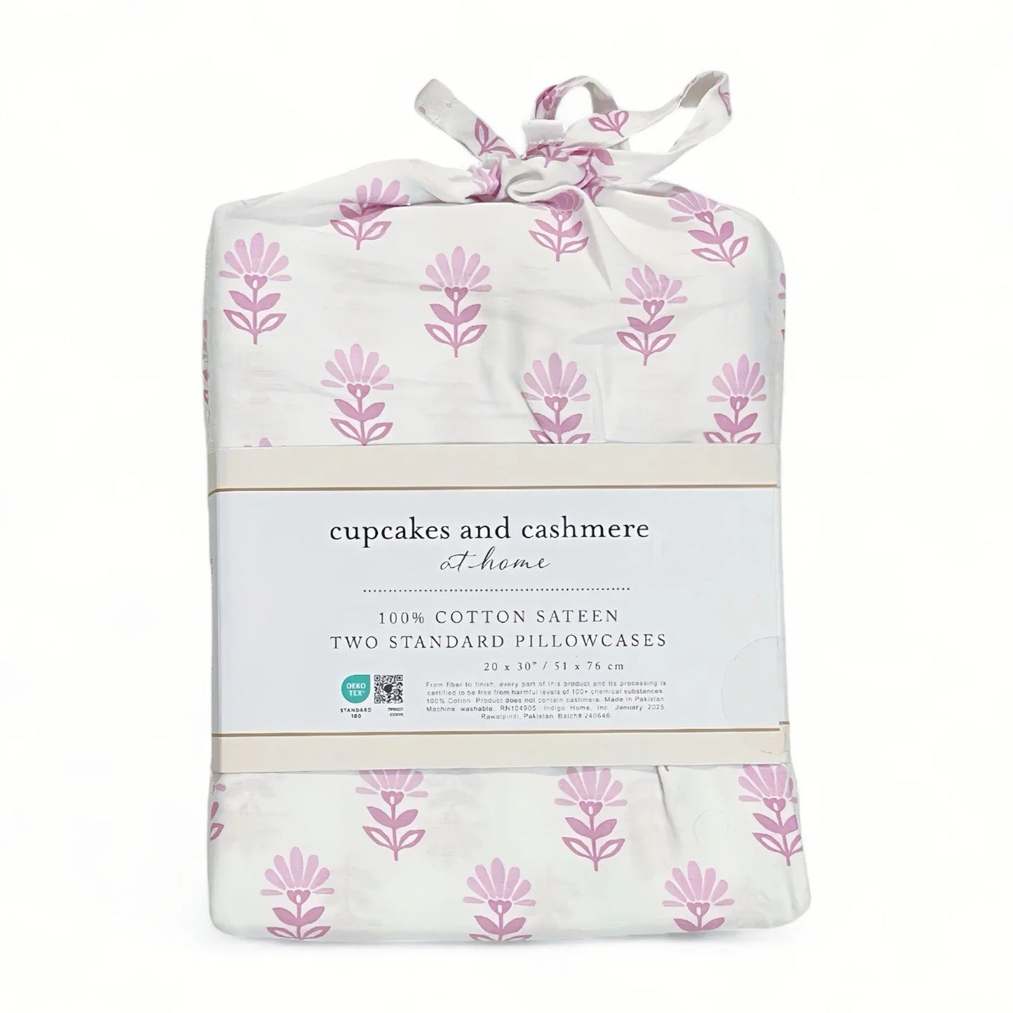 Cupcakes and Cashmere Pink Flowers 6PC Queen Sheet Set Cotton Sateen Floral - Trendiez U ♥ 