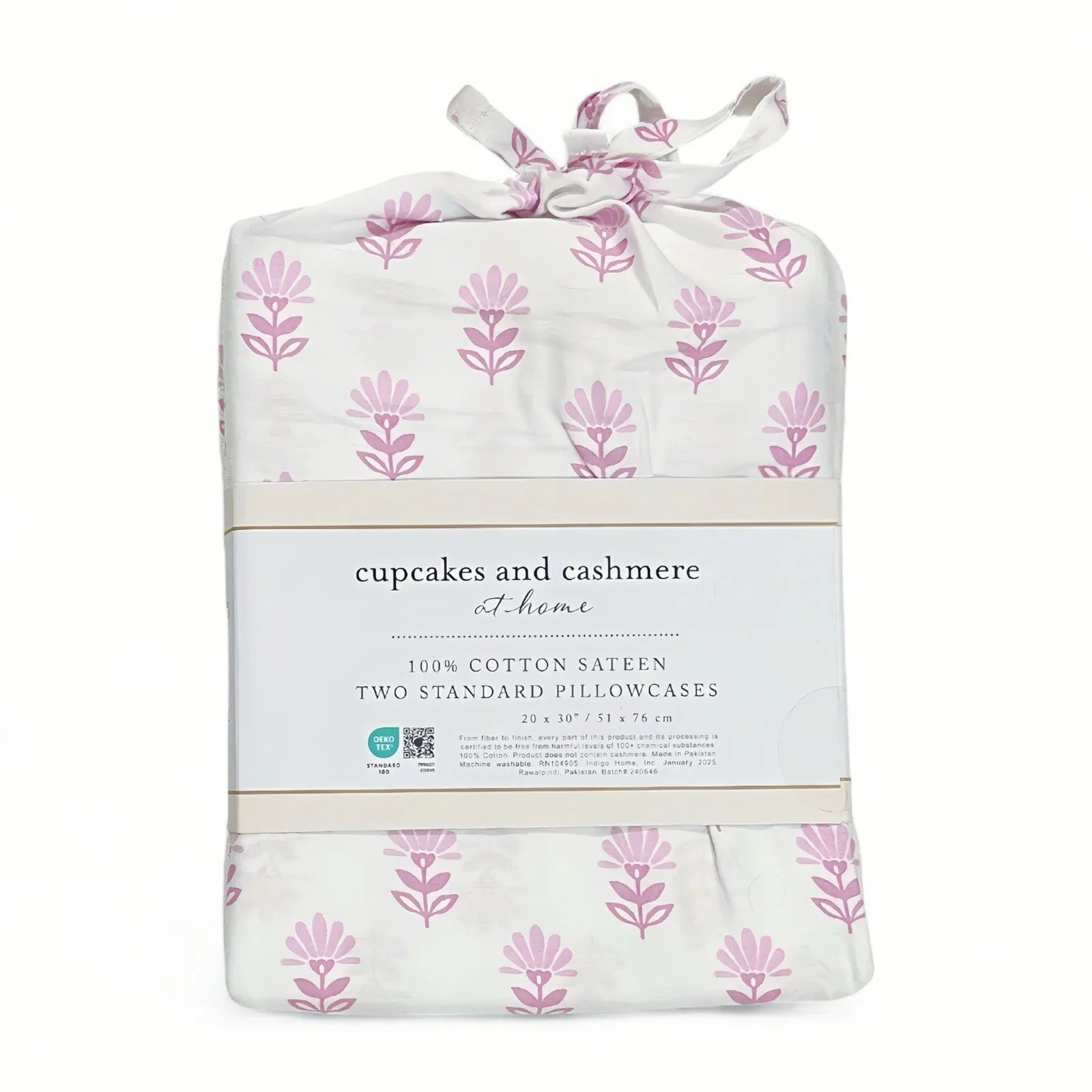Cupcakes and Cashmere Pink Flowers 6PC Queen Sheet Set Cotton Sateen Floral - Trendiez U ♥ 