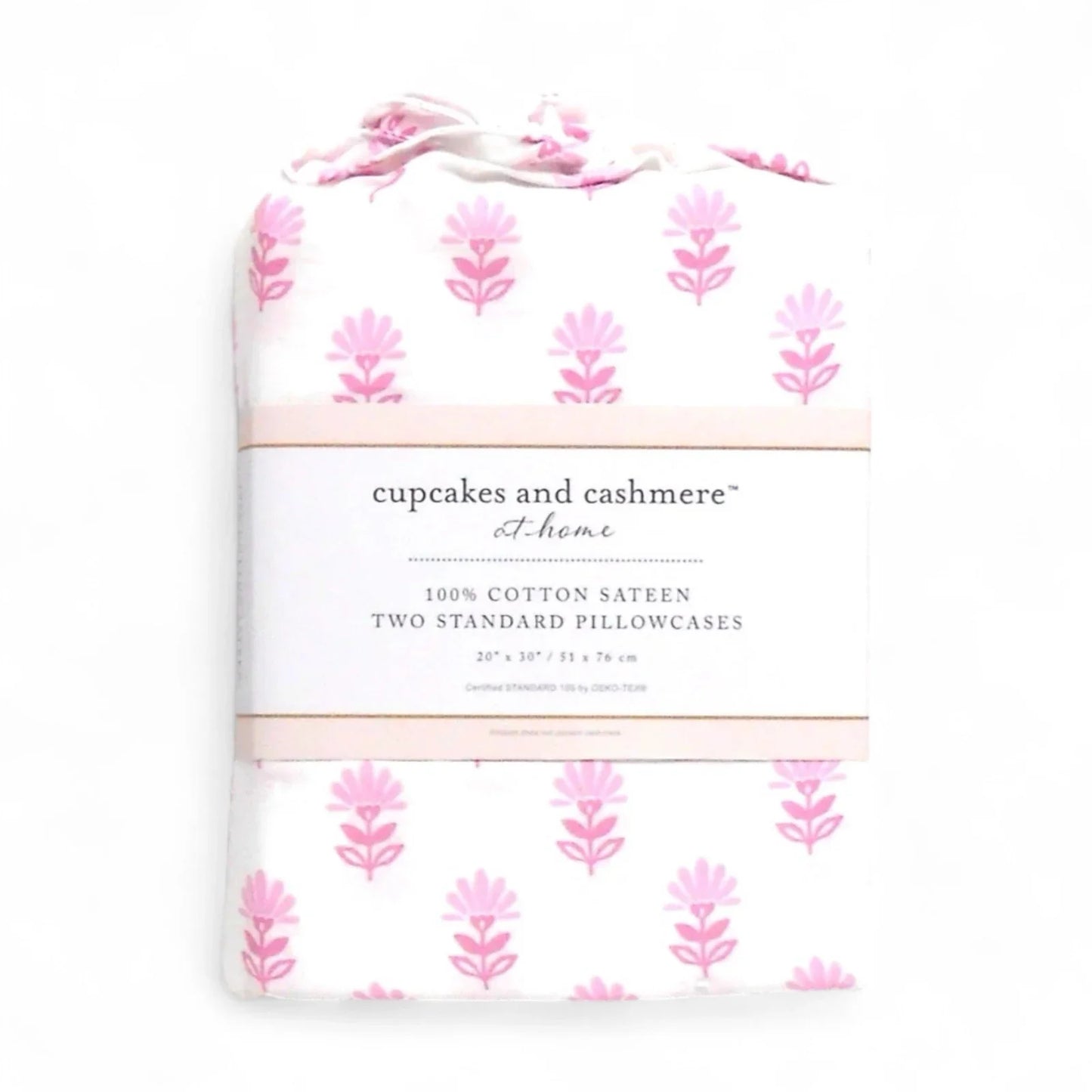 Cupcakes and Cashmere Pink Flowers 6PC Queen Sheet Set Cotton Sateen Floral - Trendiez U ♥ 