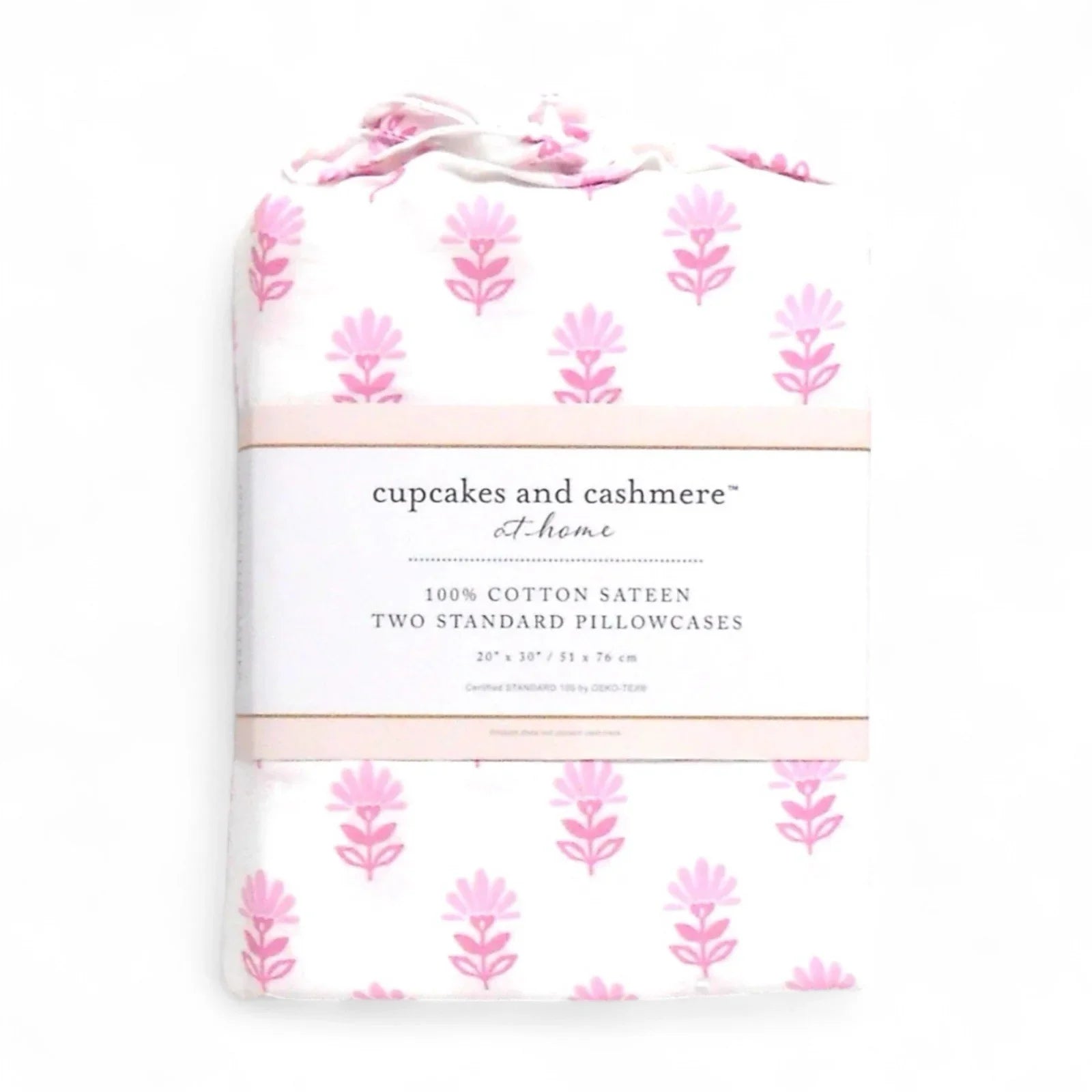 Cupcakes and Cashmere Pink Flowers 6PC Queen Sheet Set Cotton Sateen Floral - Trendiez U ♥ 