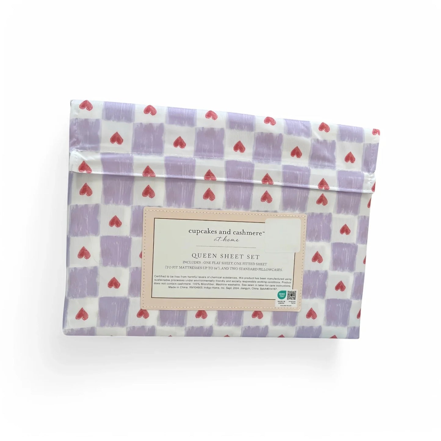 Cupcakes & Cashmere QUEEN Hearts Sheet Set Valentines New - Trendiez U ♥ 
