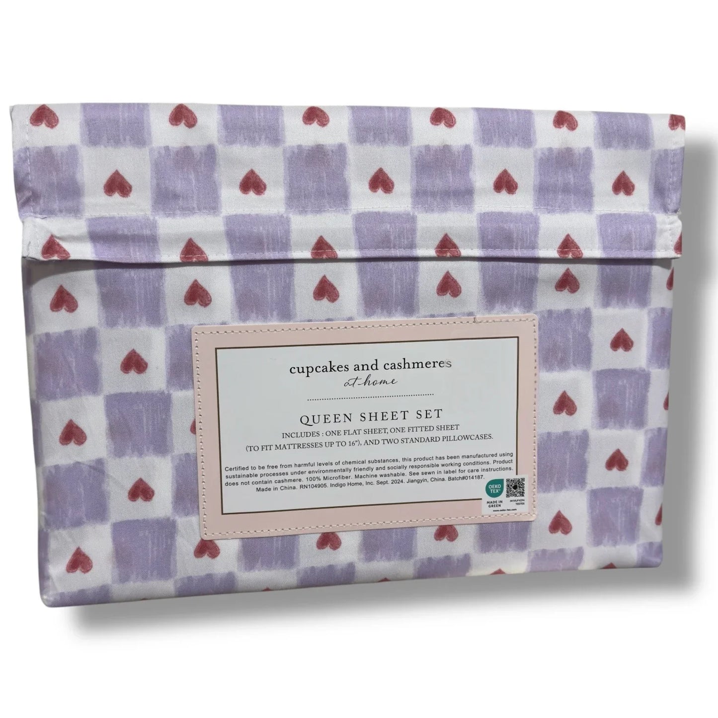 Cupcakes & Cashmere QUEEN Hearts Sheet Set Valentines New - Trendiez U ♥ 