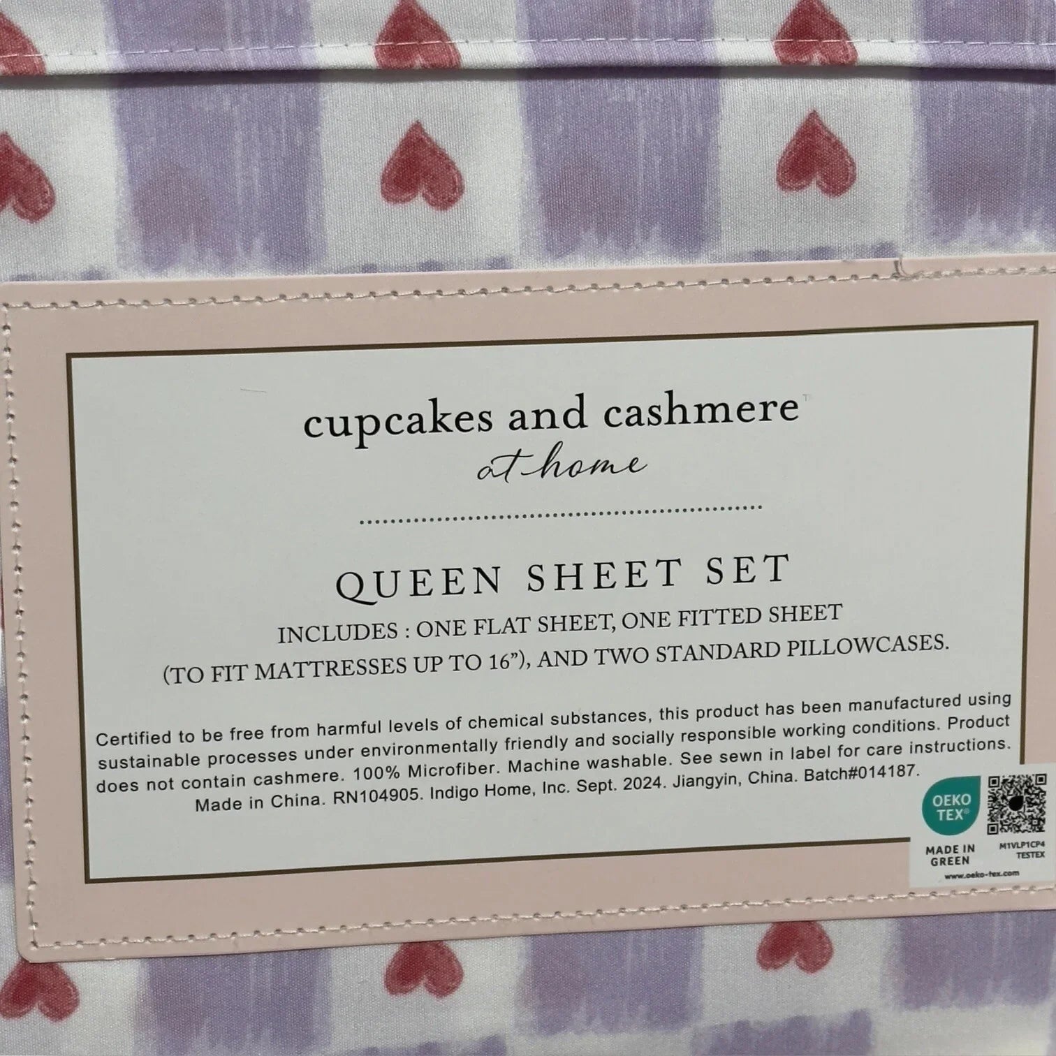 Cupcakes & Cashmere QUEEN Hearts Sheet Set Valentines New - Trendiez U ♥ 