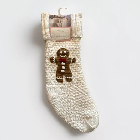 Cupcakes and Cashmere Soft White Knit Christmas Gingerbread Stockings Set Of 2 - Trendiez U ♥ 