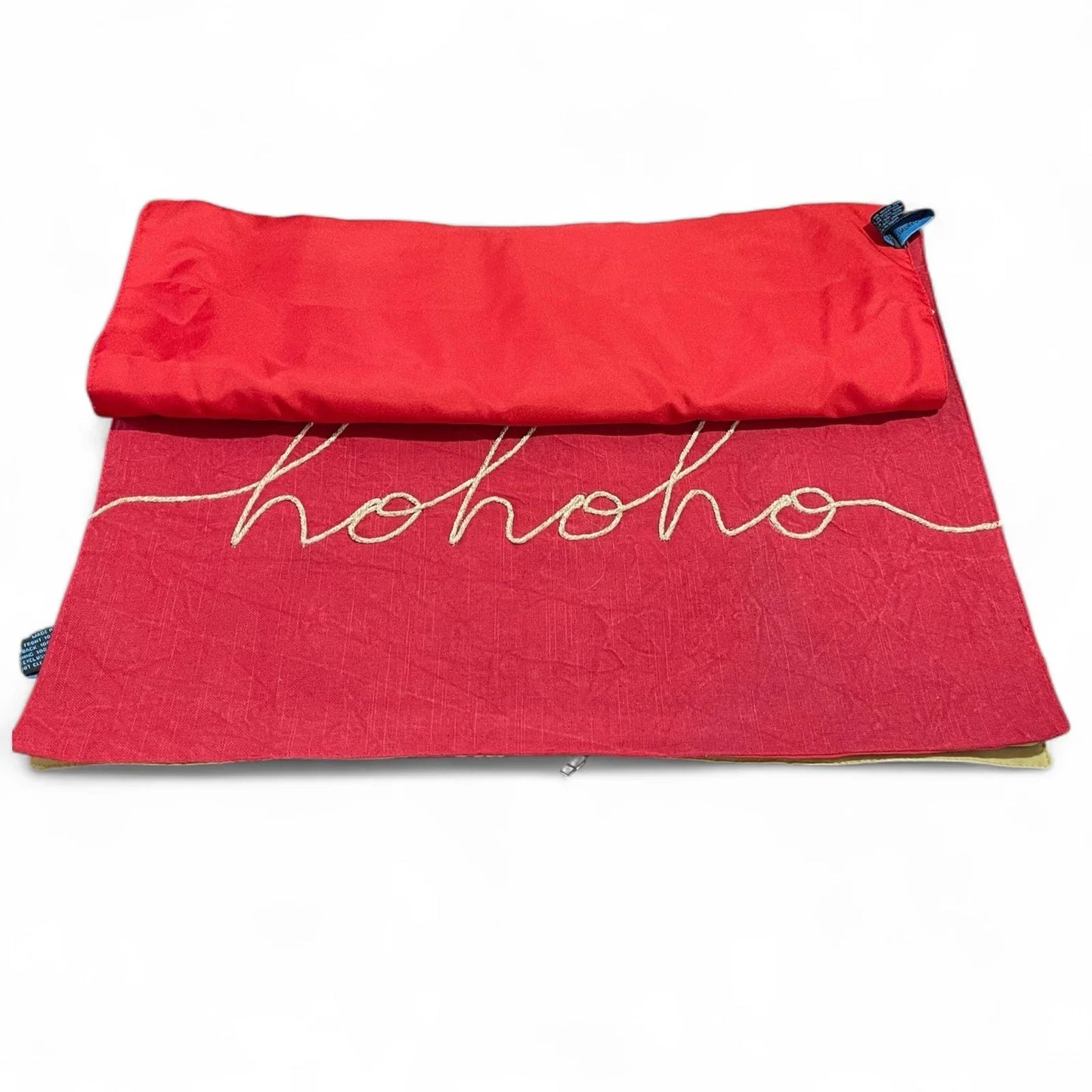 Cynthia Rowley Green/Red “Hohoho” Placemats 4PC Embroidered Christmas Farmhouse - Trendiez U ♥ 