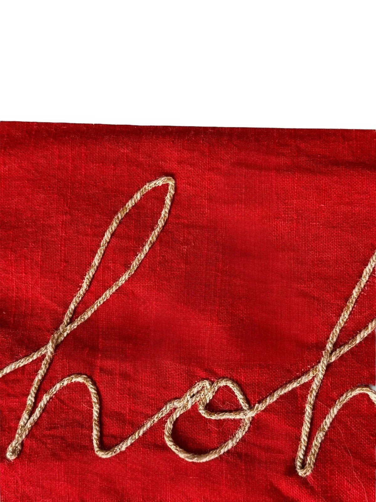 Cynthia Rowley Green/Red “Hohoho” Placemats 4PC Embroidered Christmas Farmhouse - Trendiez U ♥ 