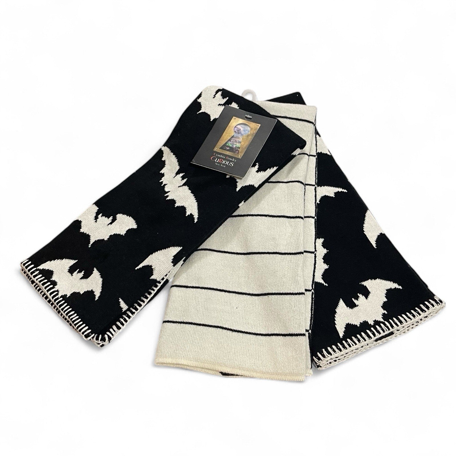 Cynthia Rowley Halloween Bats Knit Kitchen Towel Set, 3-Piece Farmhouse Style - Trendiez U ♥ 