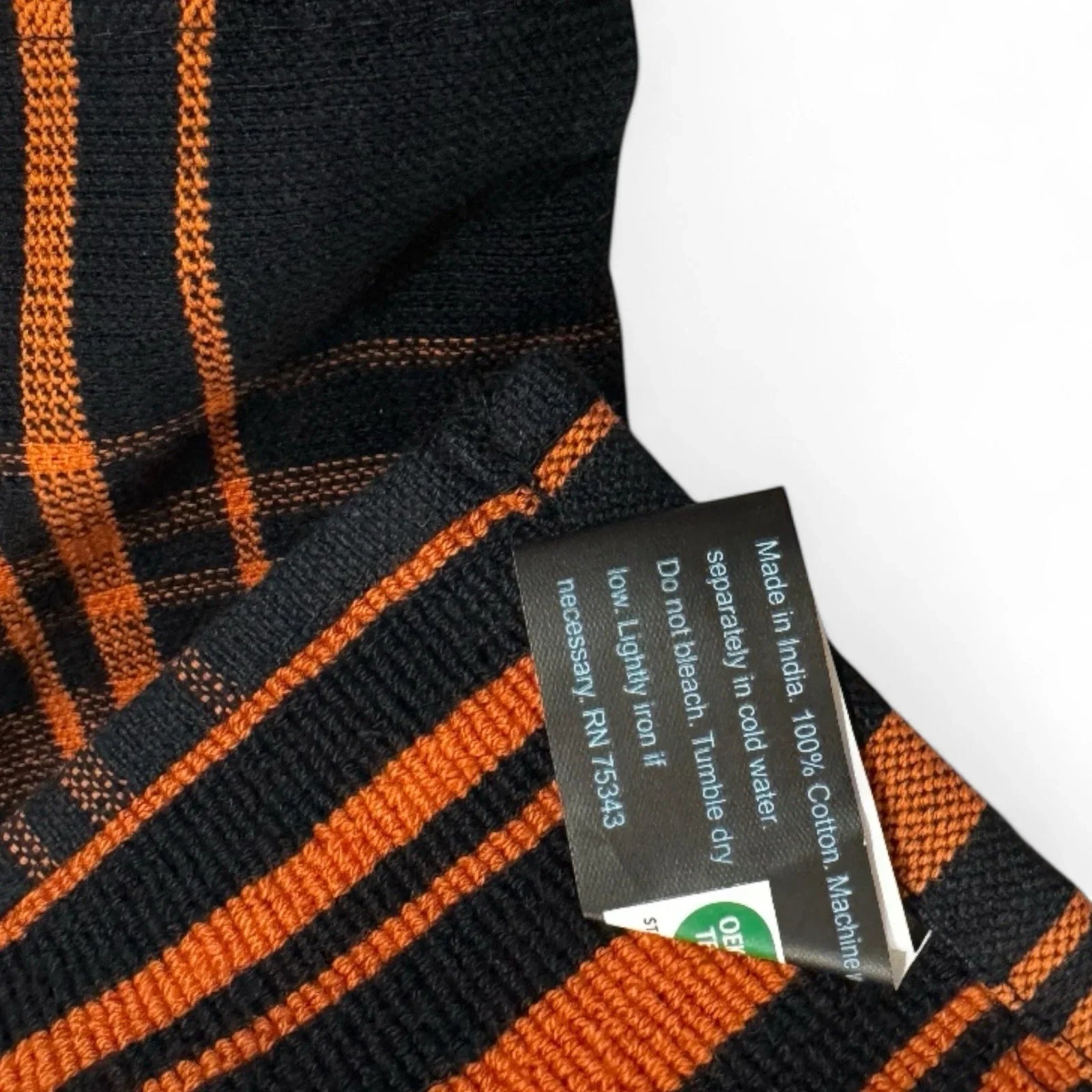Cynthia Rowley Halloween Kitchen Towels, Haunted Houses Black and Orange, 100% Cotton - Trendiez U ♥ 