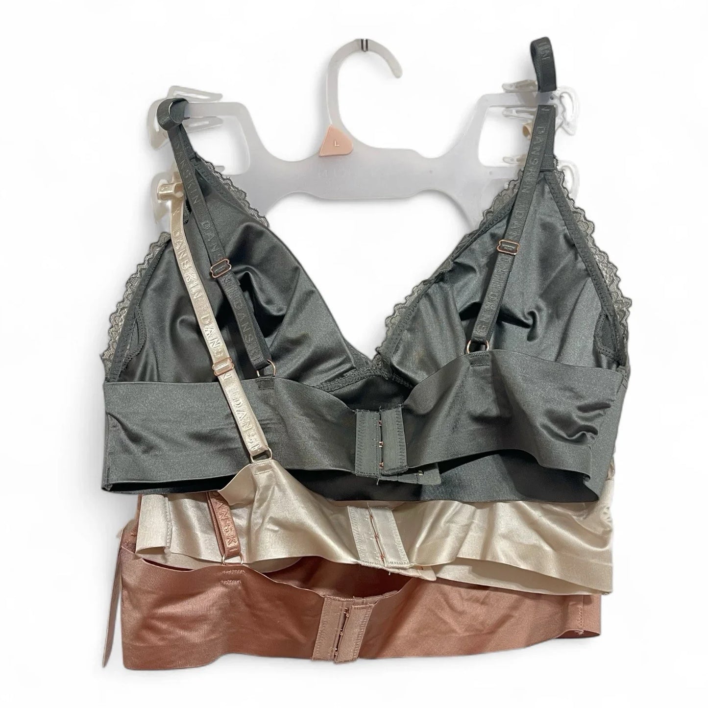Danskin Intimates 3pck Lace Bralette Multicolor Size L Satin Removable Cups - Trendiez U ♥ 