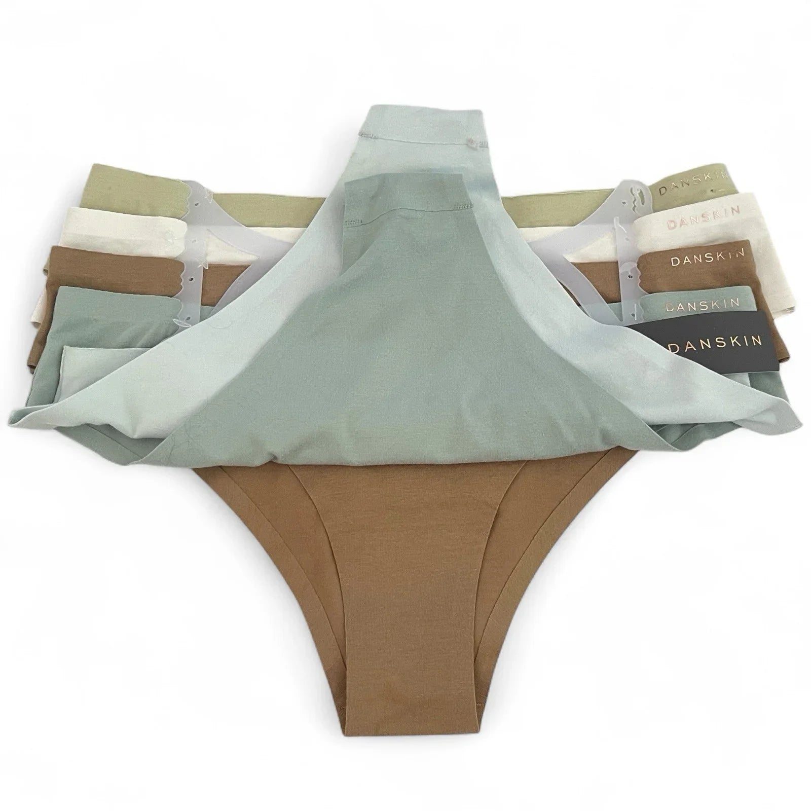 Danskin Intimates 5 Pack Mid-Rise Brief Panties Size L Soft Breathable - Trendiez U ♥ 