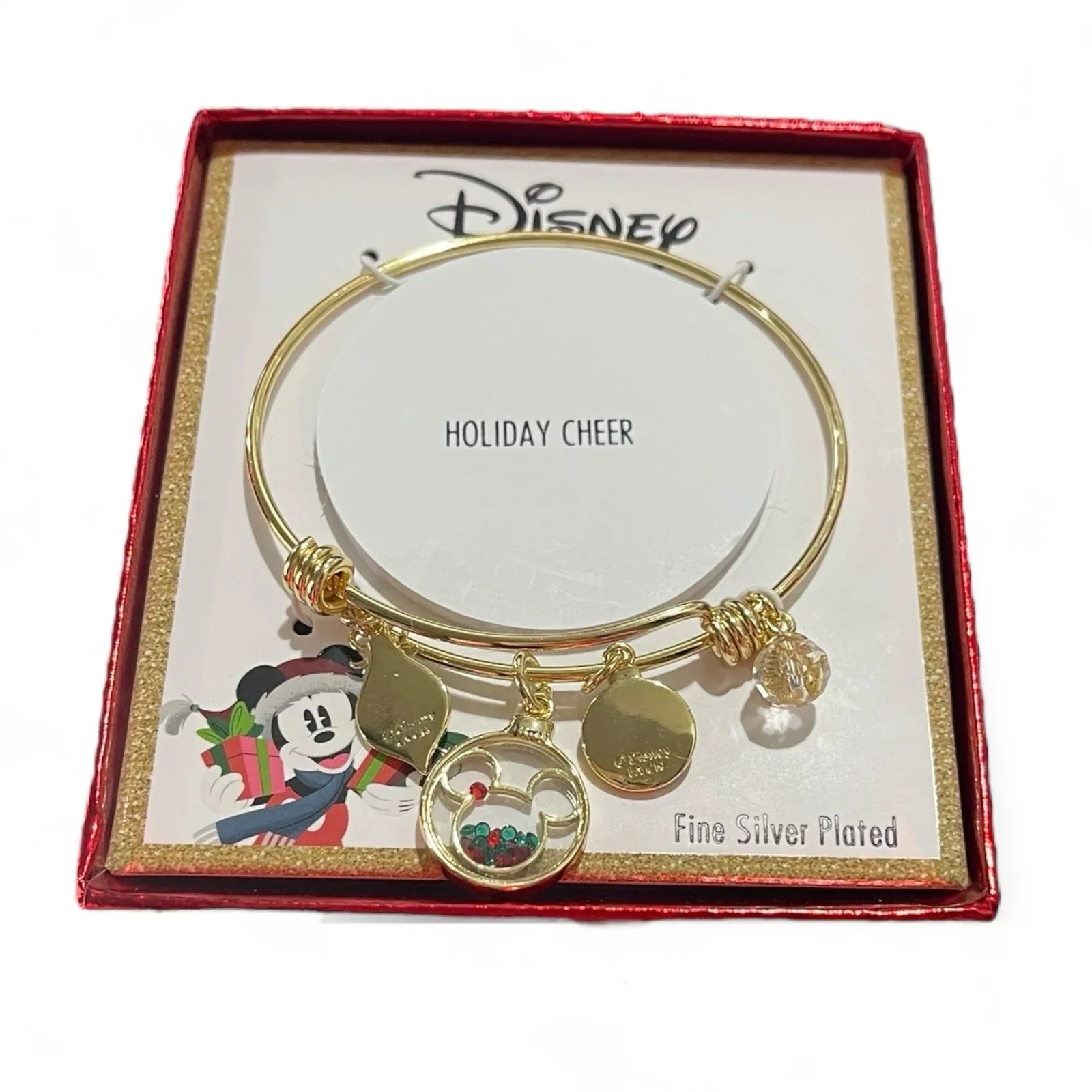 Disney Mickey Mouse Expandable Charm Bangle Bracelet Gold Overlay 🆓📦 - Trendiez U ♥ 