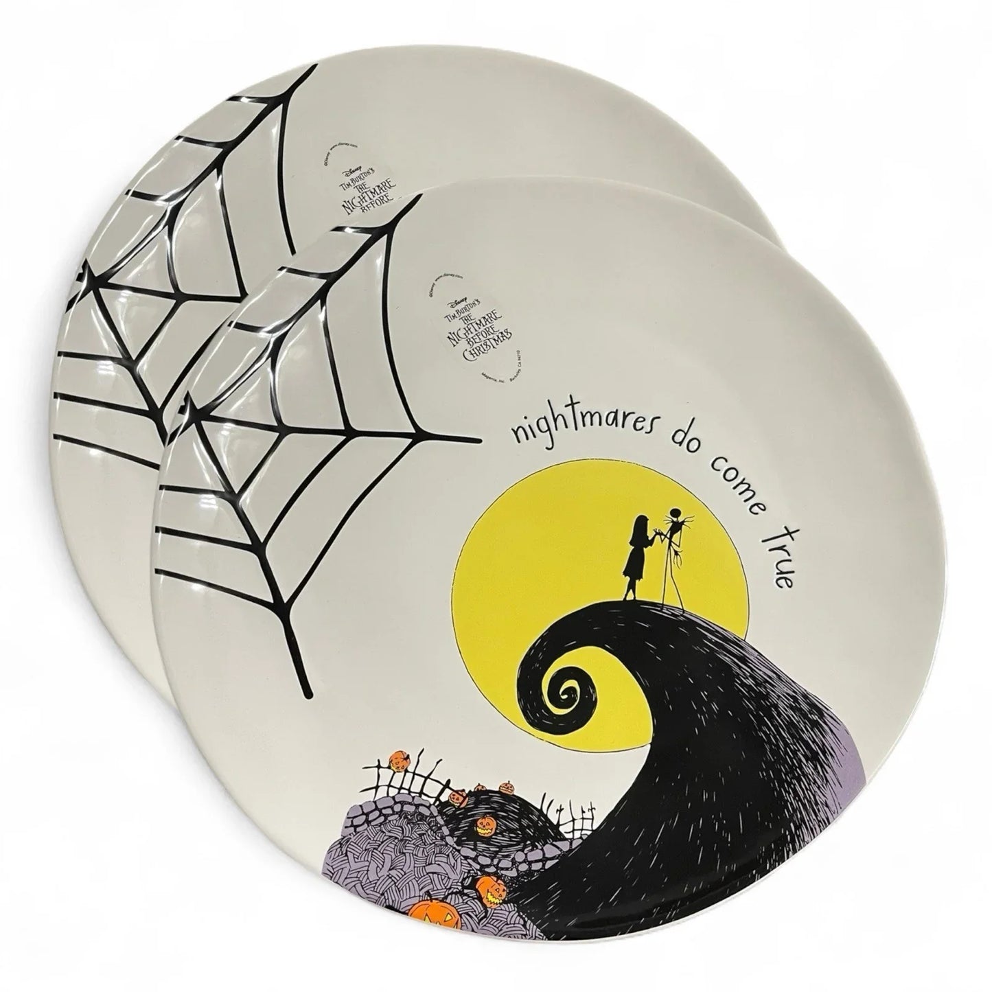 Disney Nightmare Before Christmas Dinner Plate NEW Set of 2 11” Ceramic Debossed - Trendiez U ♥ 