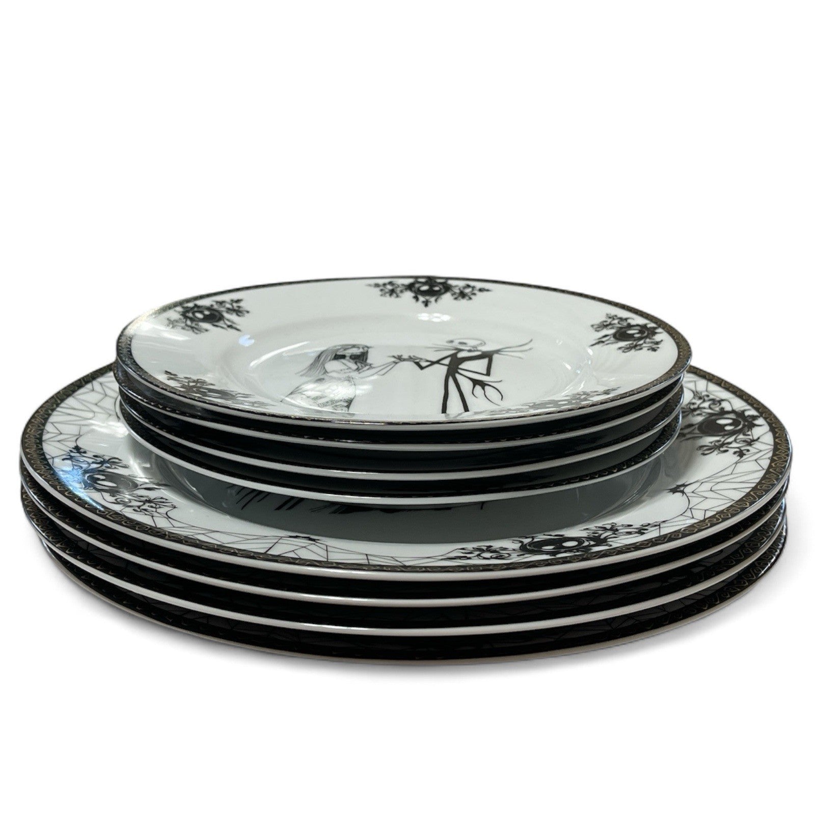 Disney Nightmare Before Christmas Sally Jack Skellington Dinner Plate 10.5” 8” - Trendiez U ♥ 