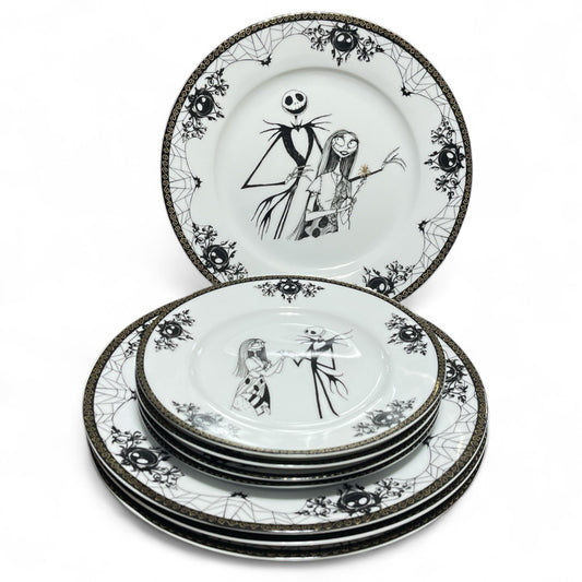 Disney Nightmare Before Christmas Sally Jack Skellington Dinner Plate 10.5” 8” - Trendiez U ♥ 