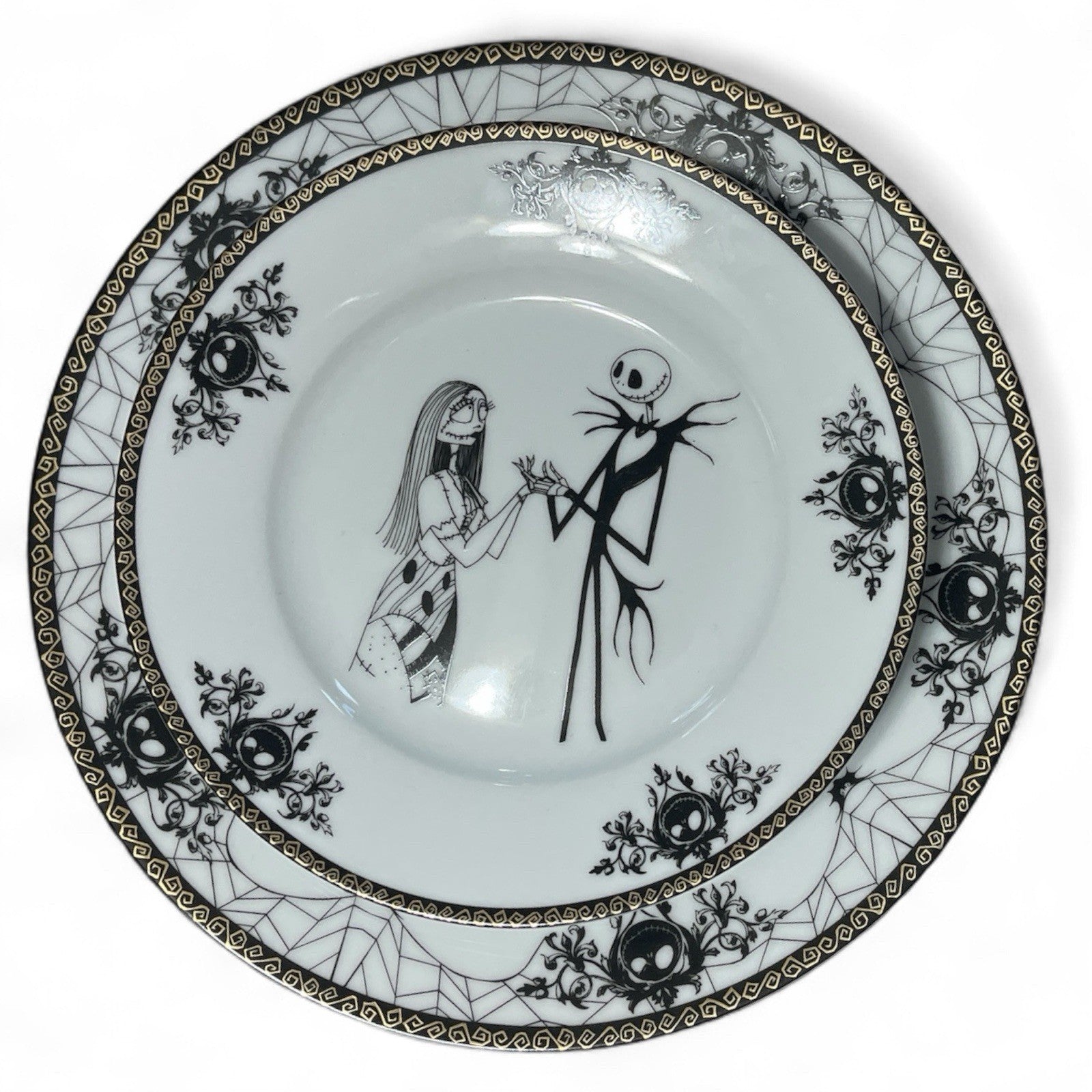 Disney Nightmare Before Christmas Sally Jack Skellington Dinner Plate 10.5” 8” - Trendiez U ♥ 