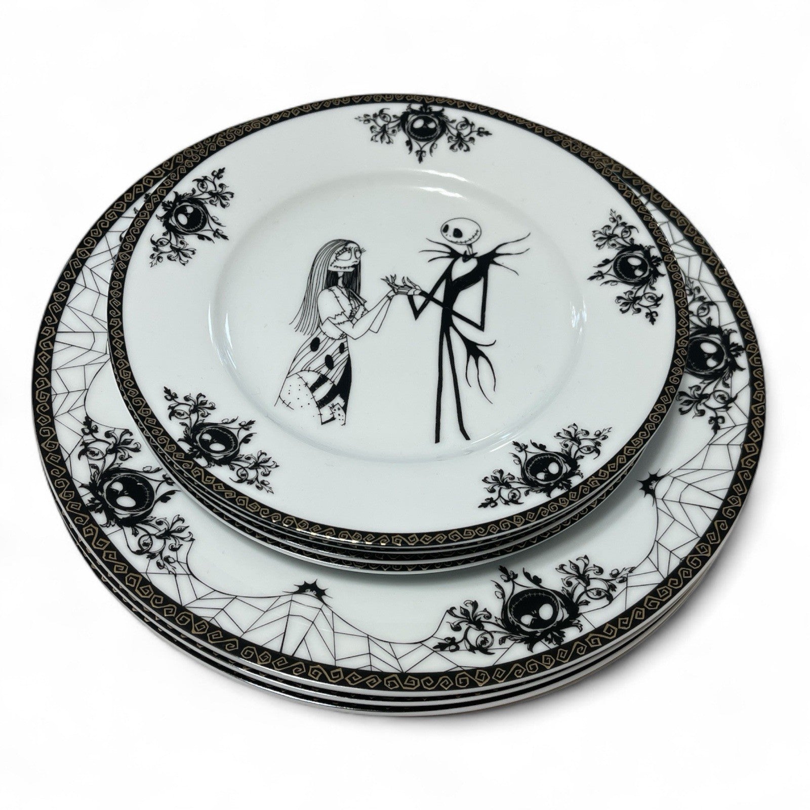 Disney Nightmare Before Christmas Sally Jack Skellington Dinner Plate 10.5” 8” - Trendiez U ♥ 