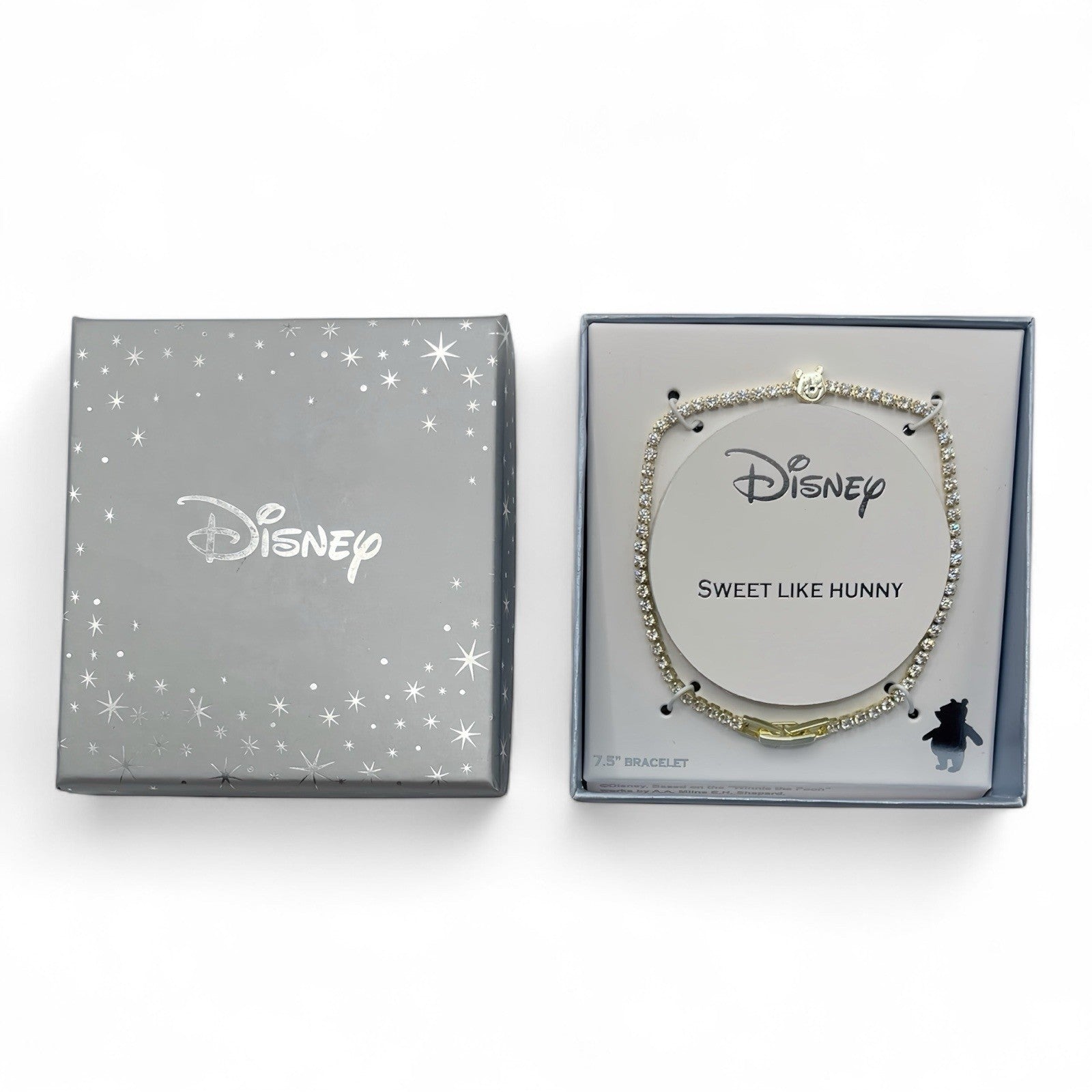 Disney Winnie the Pooh Rhinestone Bracelet – Gold “Sweet Like Hunny” - Trendiez U ♥ 