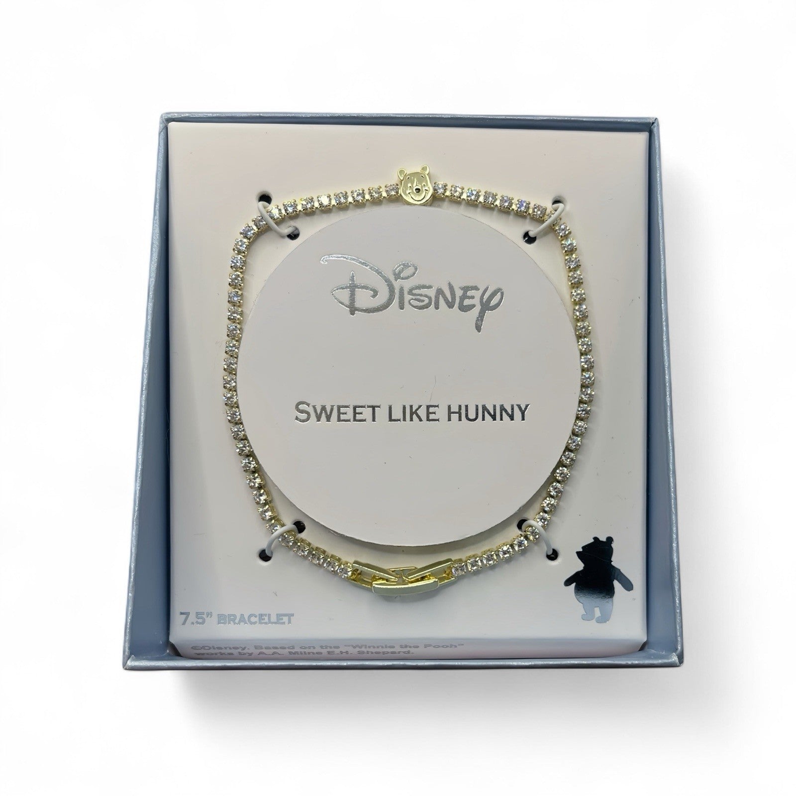 Disney Winnie the Pooh Rhinestone Bracelet – Gold “Sweet Like Hunny” - Trendiez U ♥ 