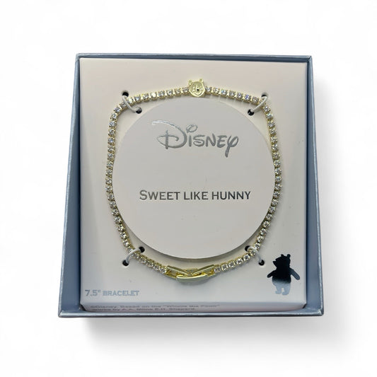 Disney Winnie the Pooh Rhinestone Bracelet – Gold “Sweet Like Hunny” - Trendiez U ♥ 