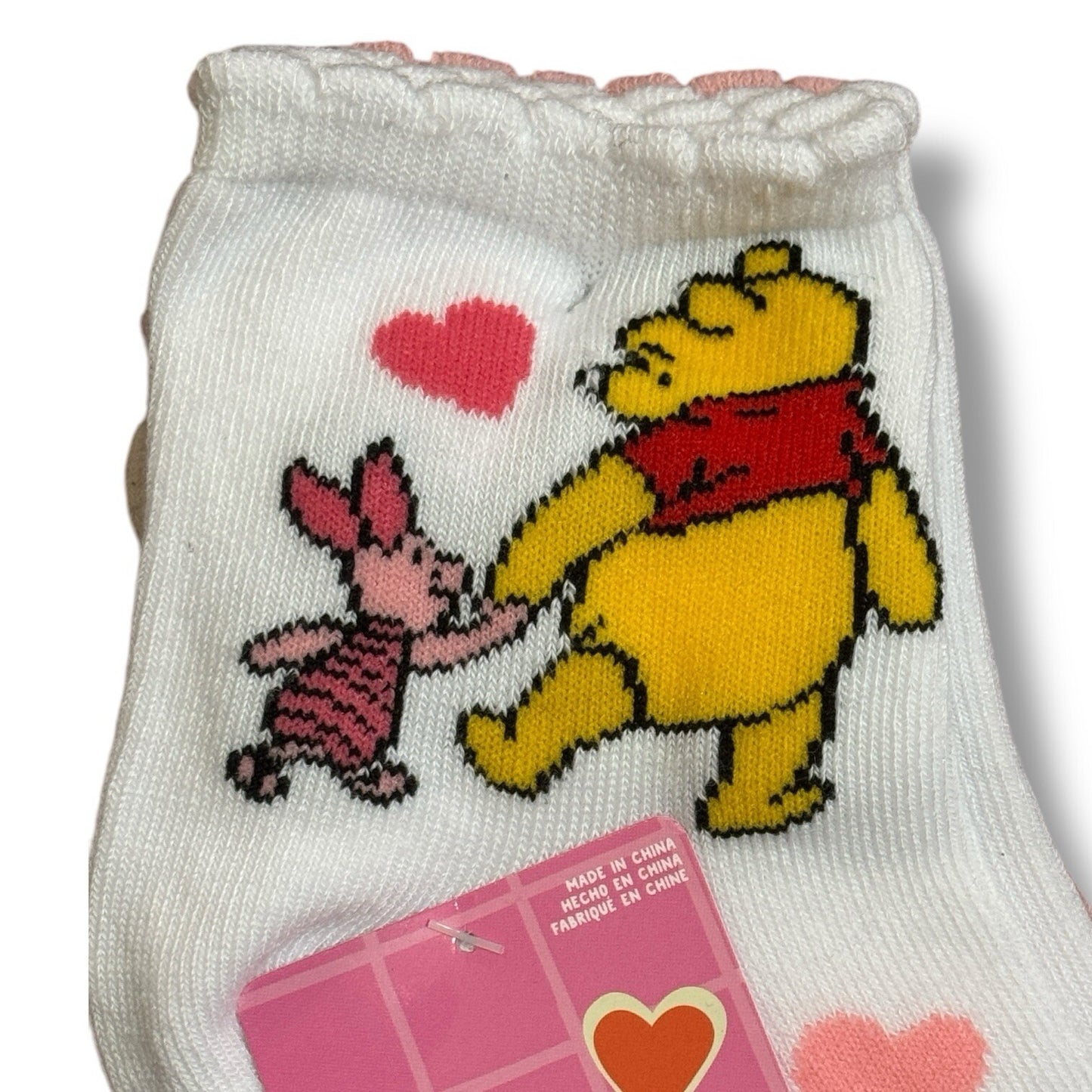 Disney Winnie the Pooh Women’s Ankle Socks – 5-Pack Hearts, Size 4-10 - Trendiez U ♥ 