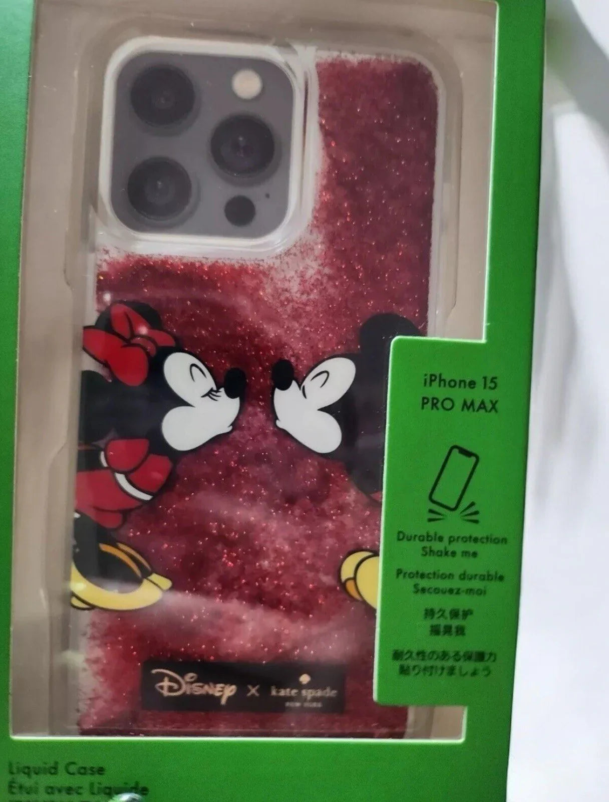 Disney X Kate Spade New York Minnie Mouse Liquid Glitter iPhone 15Pro Max Case - Trendiez U ♥ 