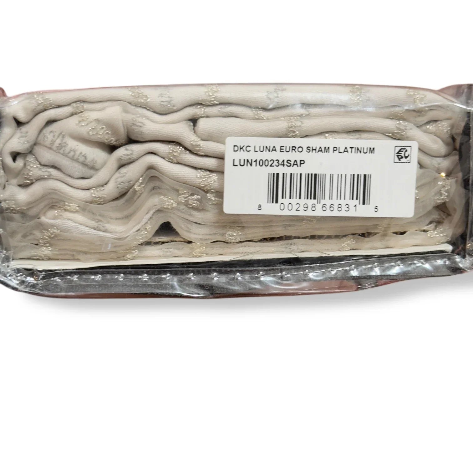 Donna Karan Pillow Sham Luna Decorative Luxury Euro Decor MSRP $190 Platinum - Trendiez U ♥ 