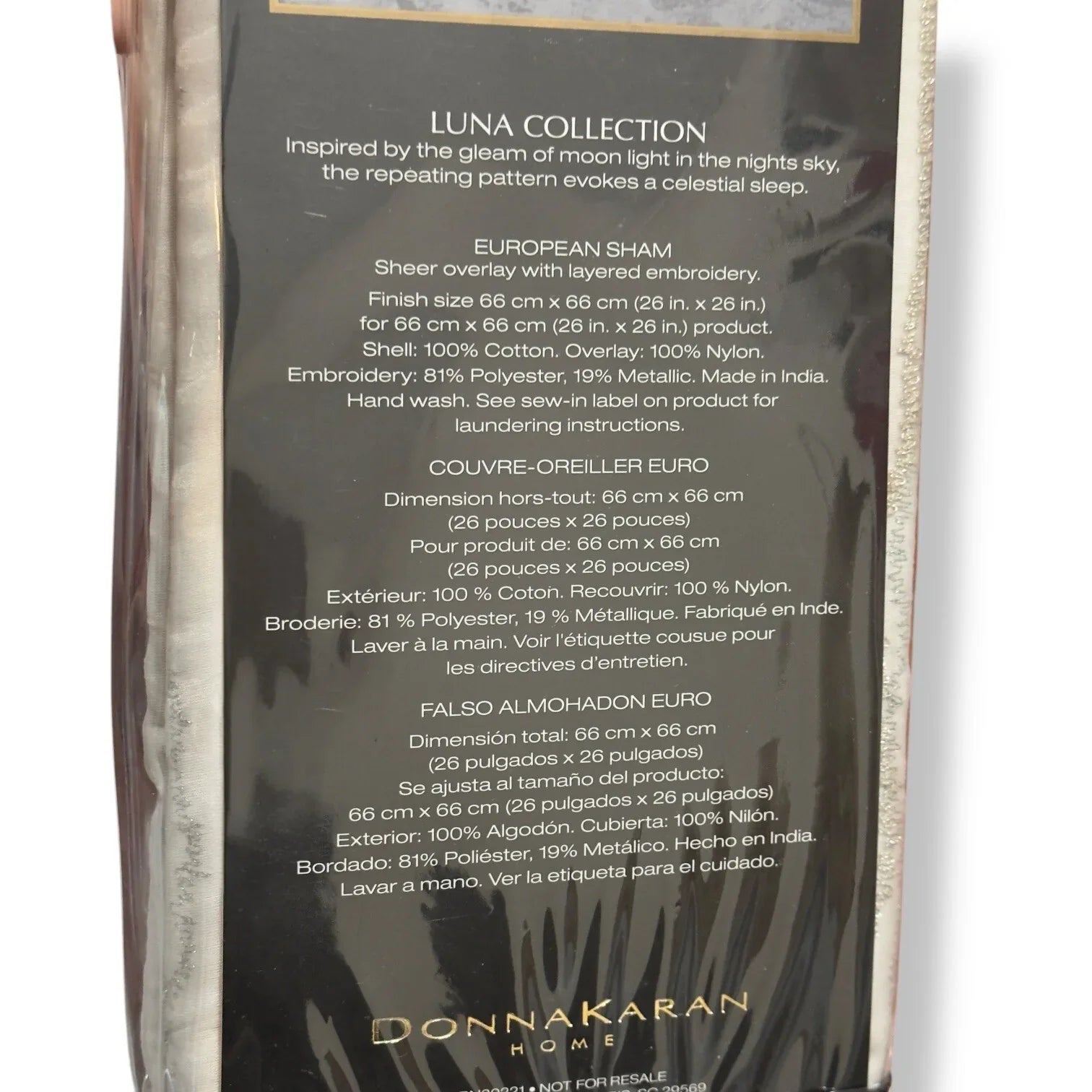 Donna Karan Pillow Sham Luna Decorative Luxury Euro Decor MSRP $190 Platinum - Trendiez U ♥ 