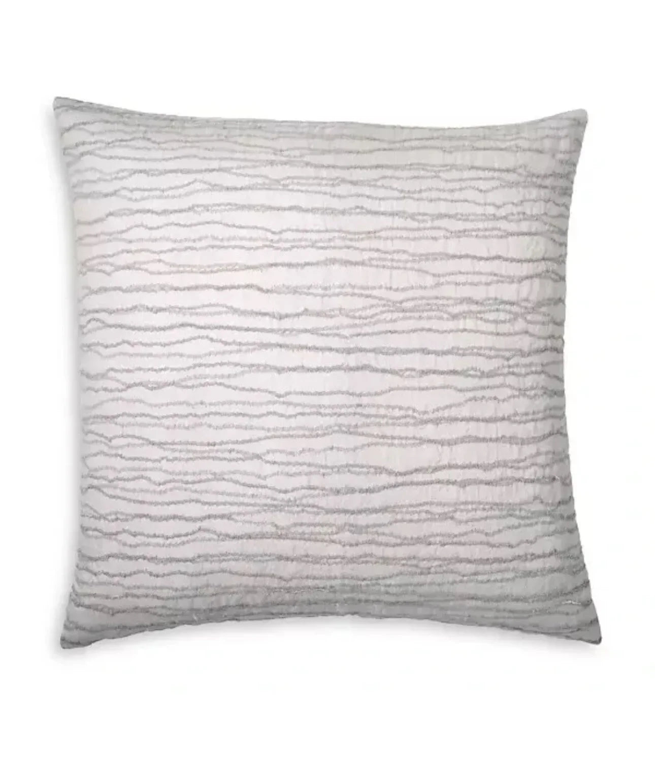 Donna Karan Pillow Sham Luna Decorative Luxury Euro Decor MSRP $190 Platinum - Trendiez U ♥ 