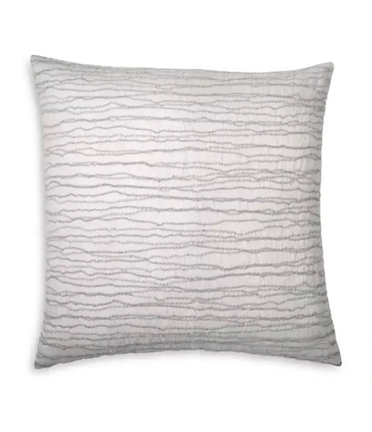Donna Karan Pillow Sham Luna Decorative Luxury Euro Decor MSRP $190 Platinum - Trendiez U ♥ 