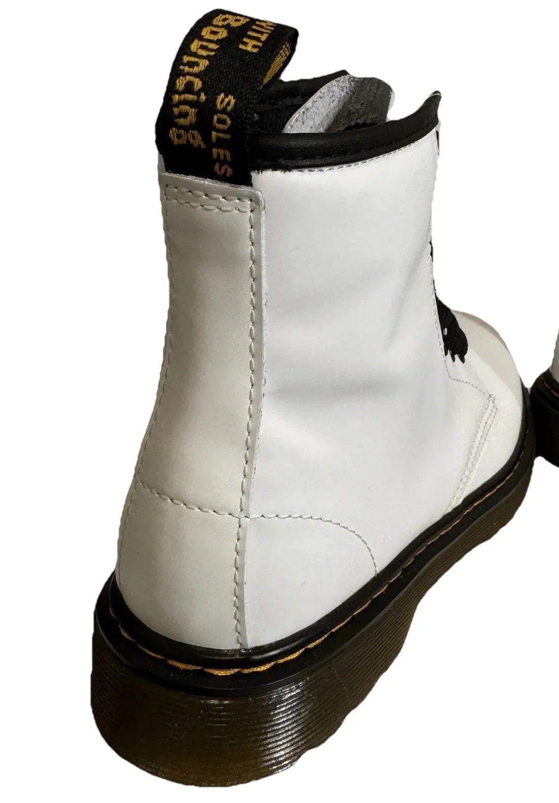 Dr. Martens 1460 White Smooth Leather Lace Up/Zip Ankle Boots Size 4M/5W - Trendiez U ♥ 