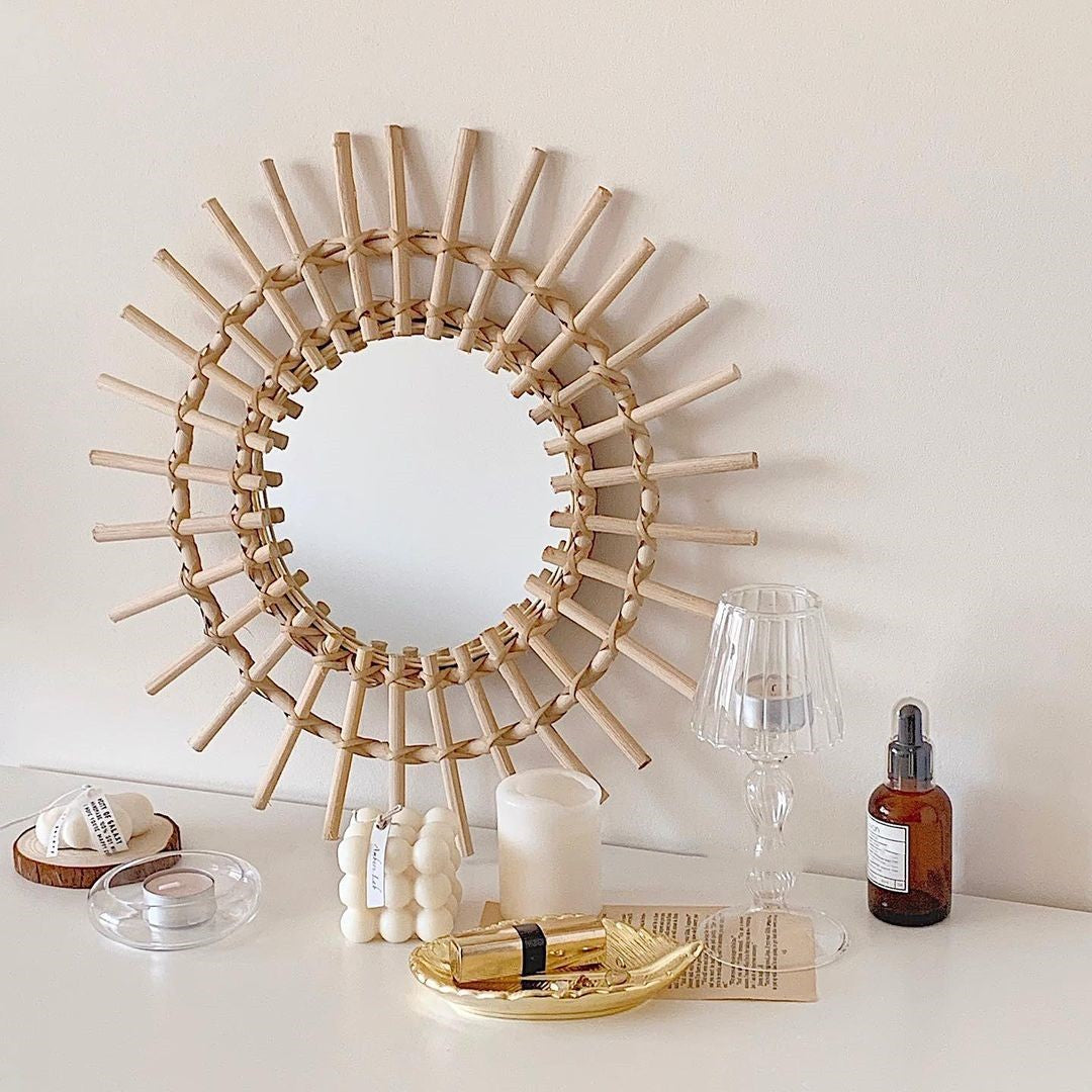 Radiant Rattan Wall Mirror