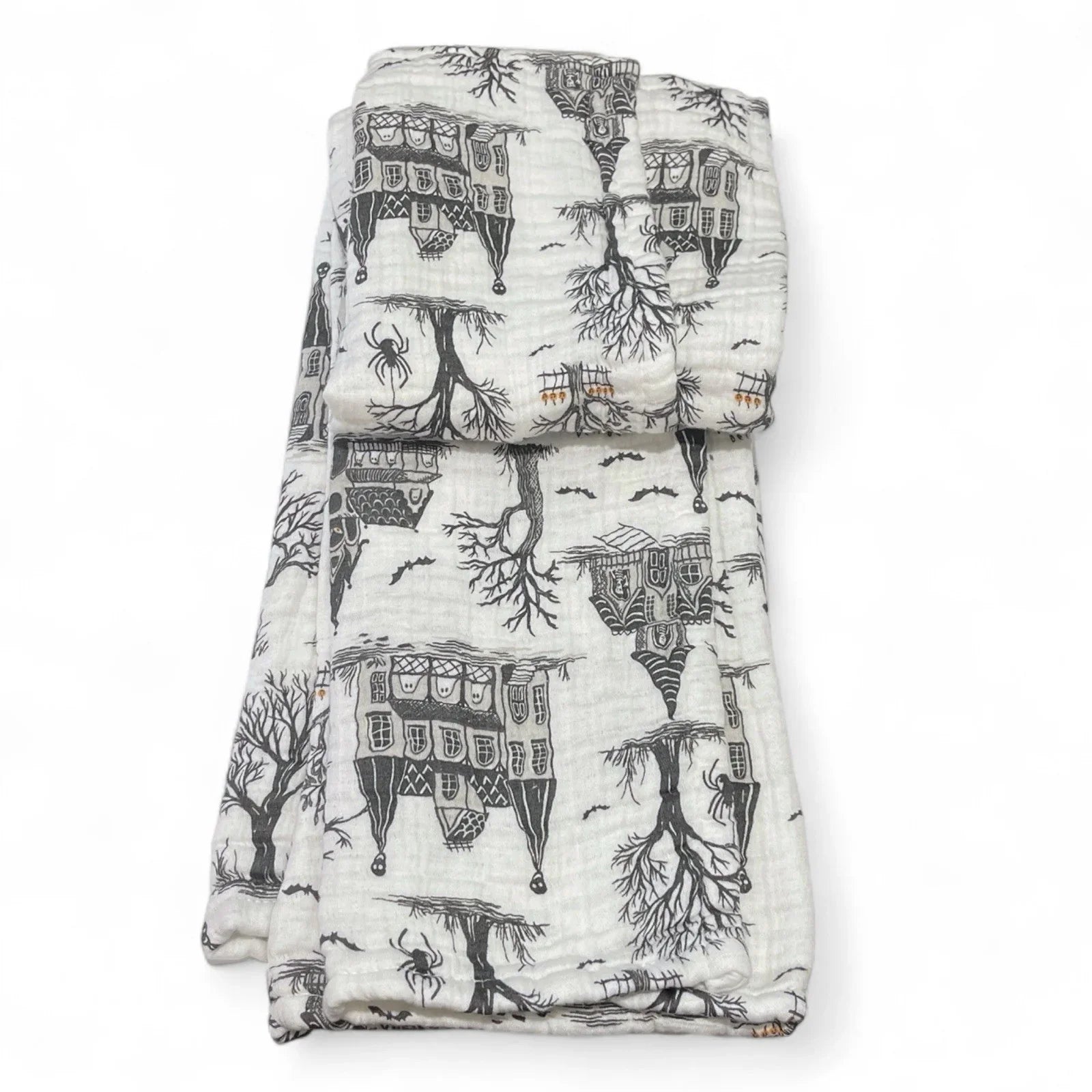 Envogue HAUNTED HOUSE Kitchen Towel Set 2PC 18x28” Halloween 100% Cotton Gauze - Trendiez U ♥ 