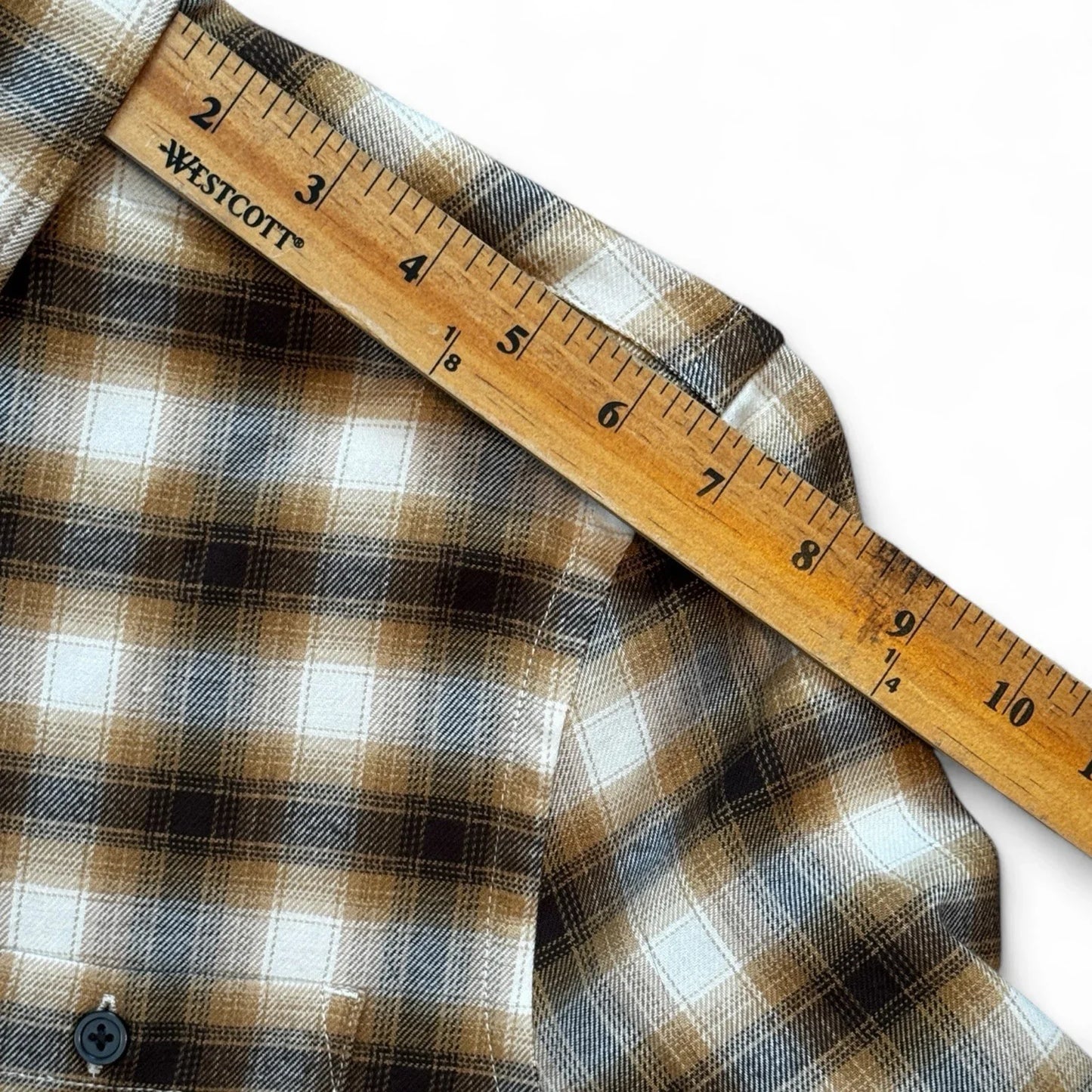 Express Men’s Flannel Shirt – Brown Plaid, Size XS - Trendiez U ♥ 