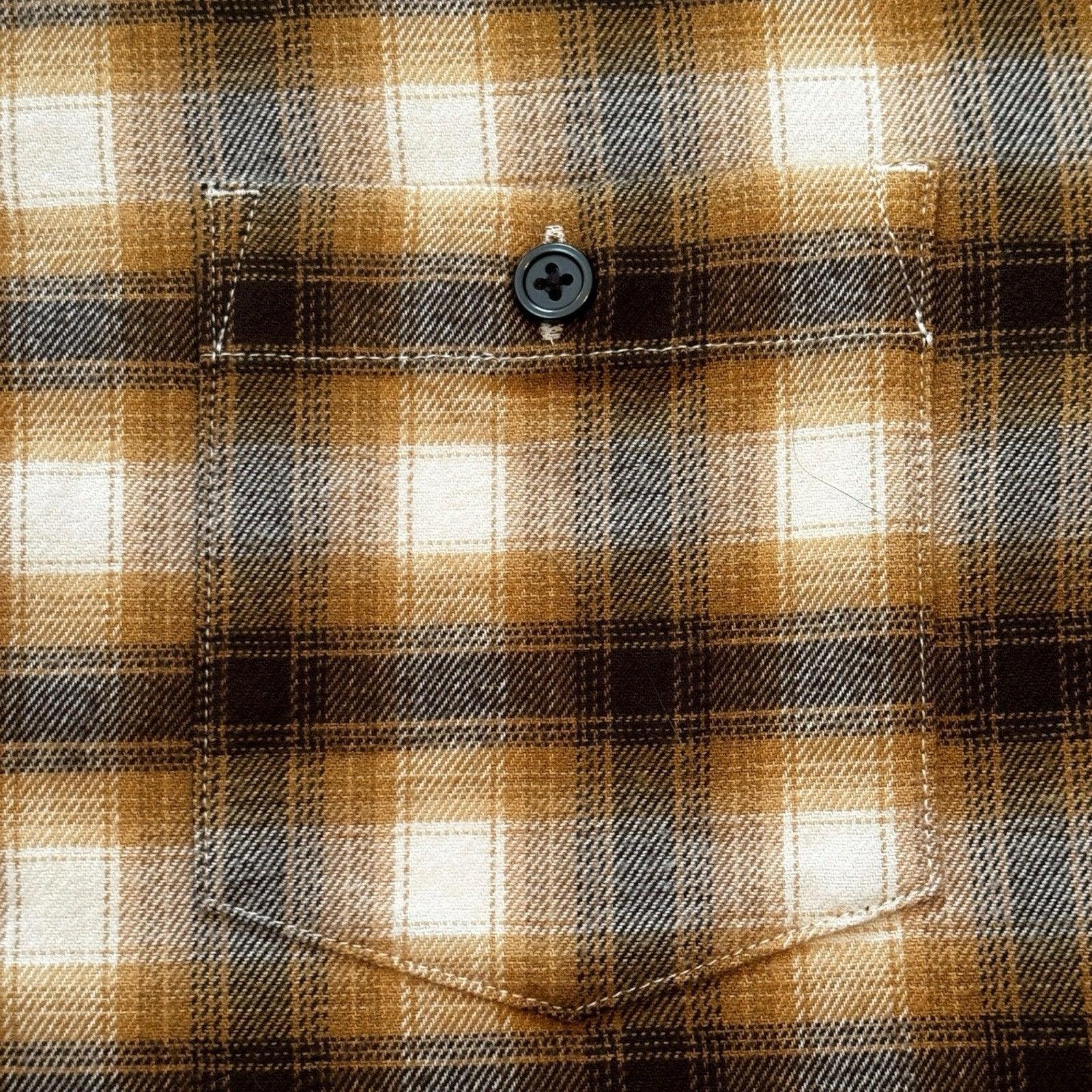 Express Men’s Flannel Shirt – Brown Plaid, Size XS - Trendiez U ♥ 
