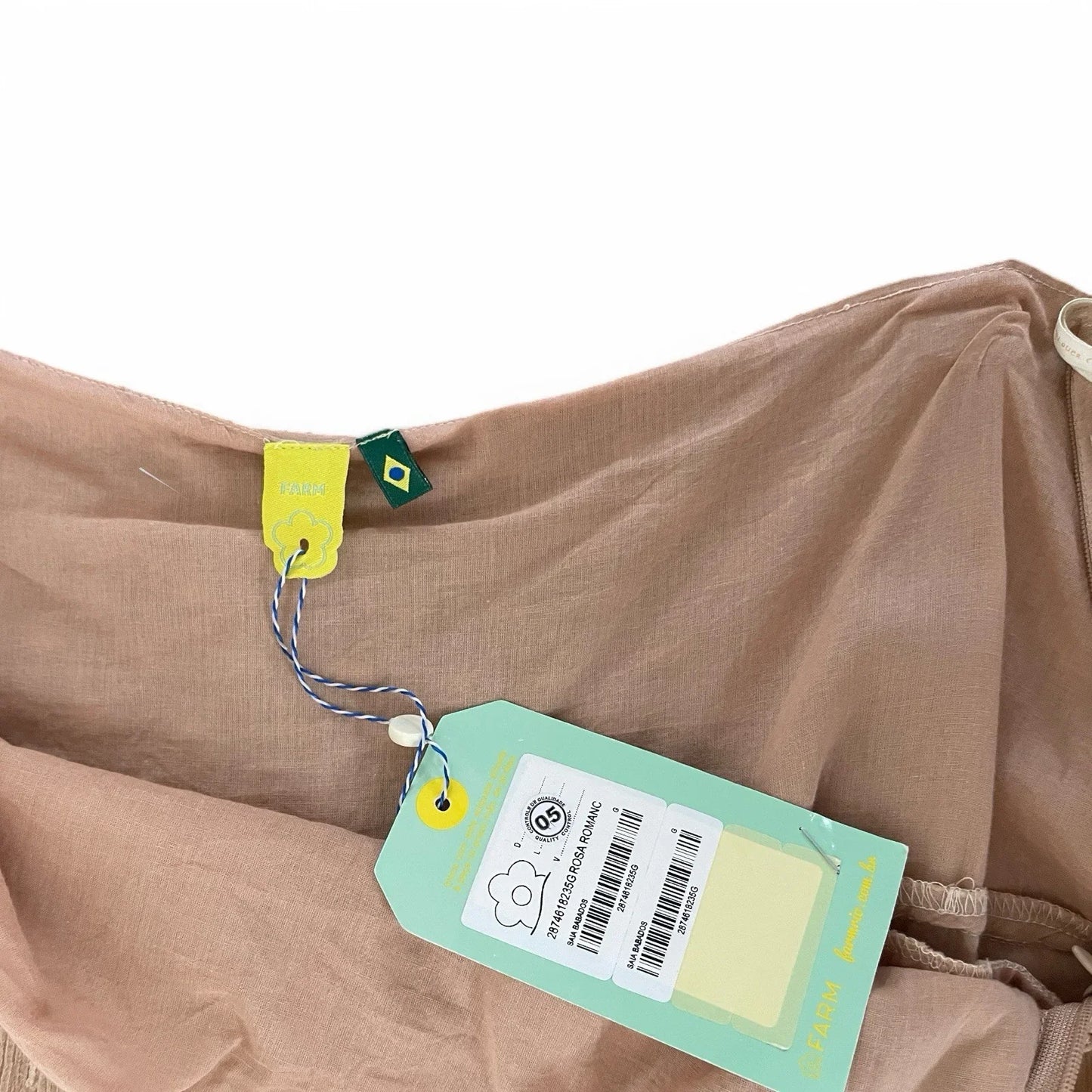Farm Rio Midi Skirt Flare Tiered Lined Tan Size L Viscose NWT - Trendiez U ♥ 