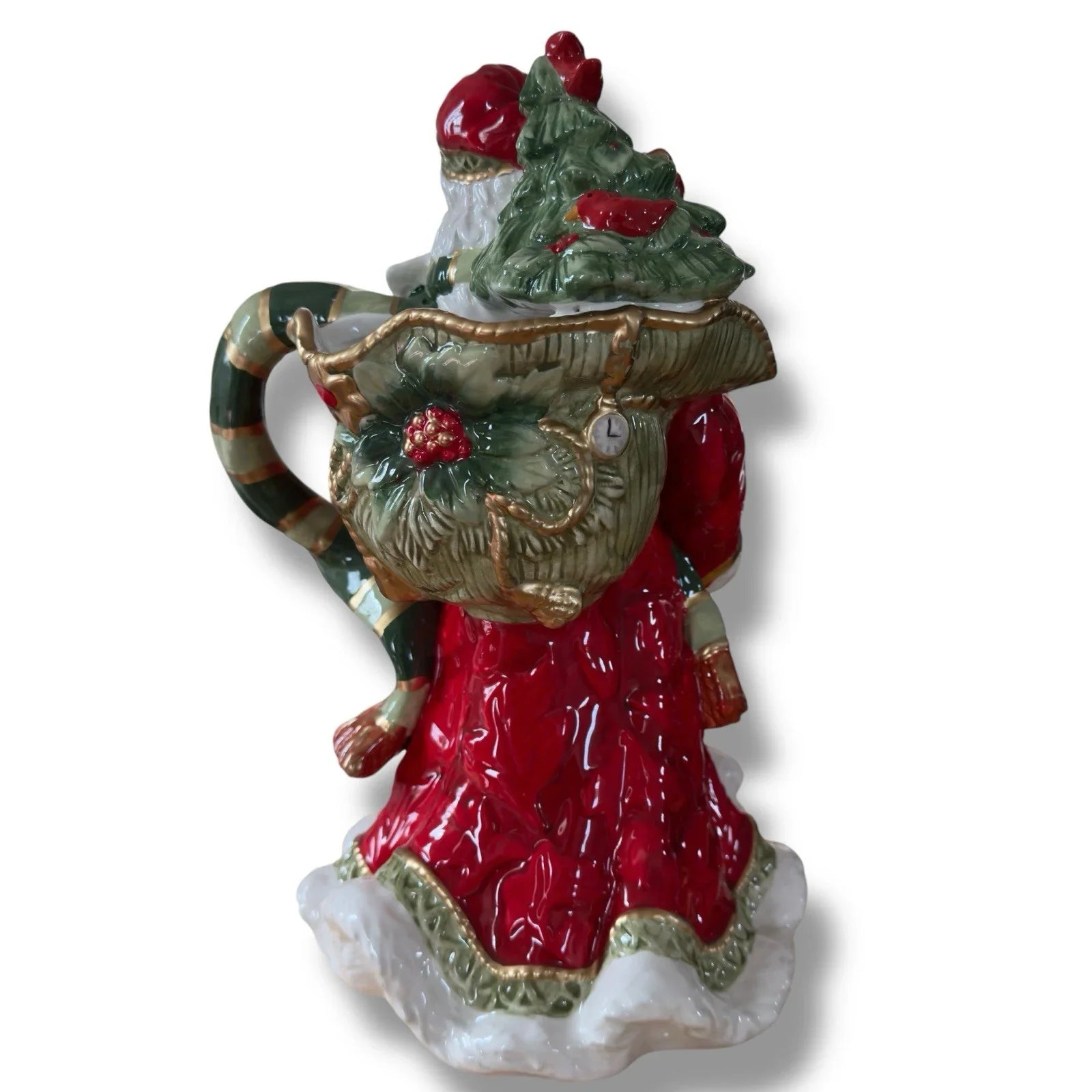Fitz and Floyd Holiday Home Festive Santa Pitcher Figurine, 11.75 inch - Trendiez U ♥ 