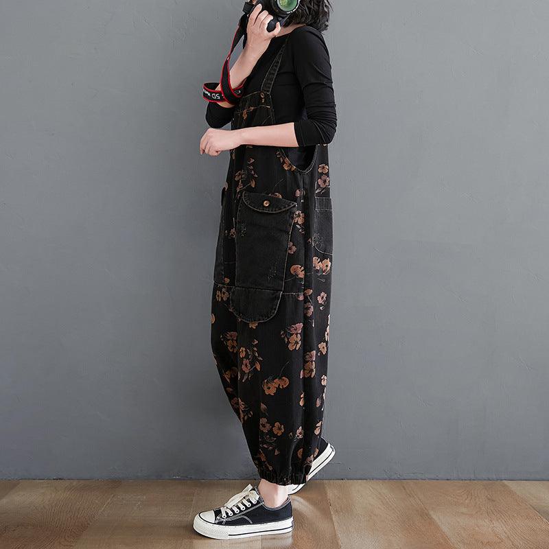 Floral Noir Overalls - Trendiez U ♥ 